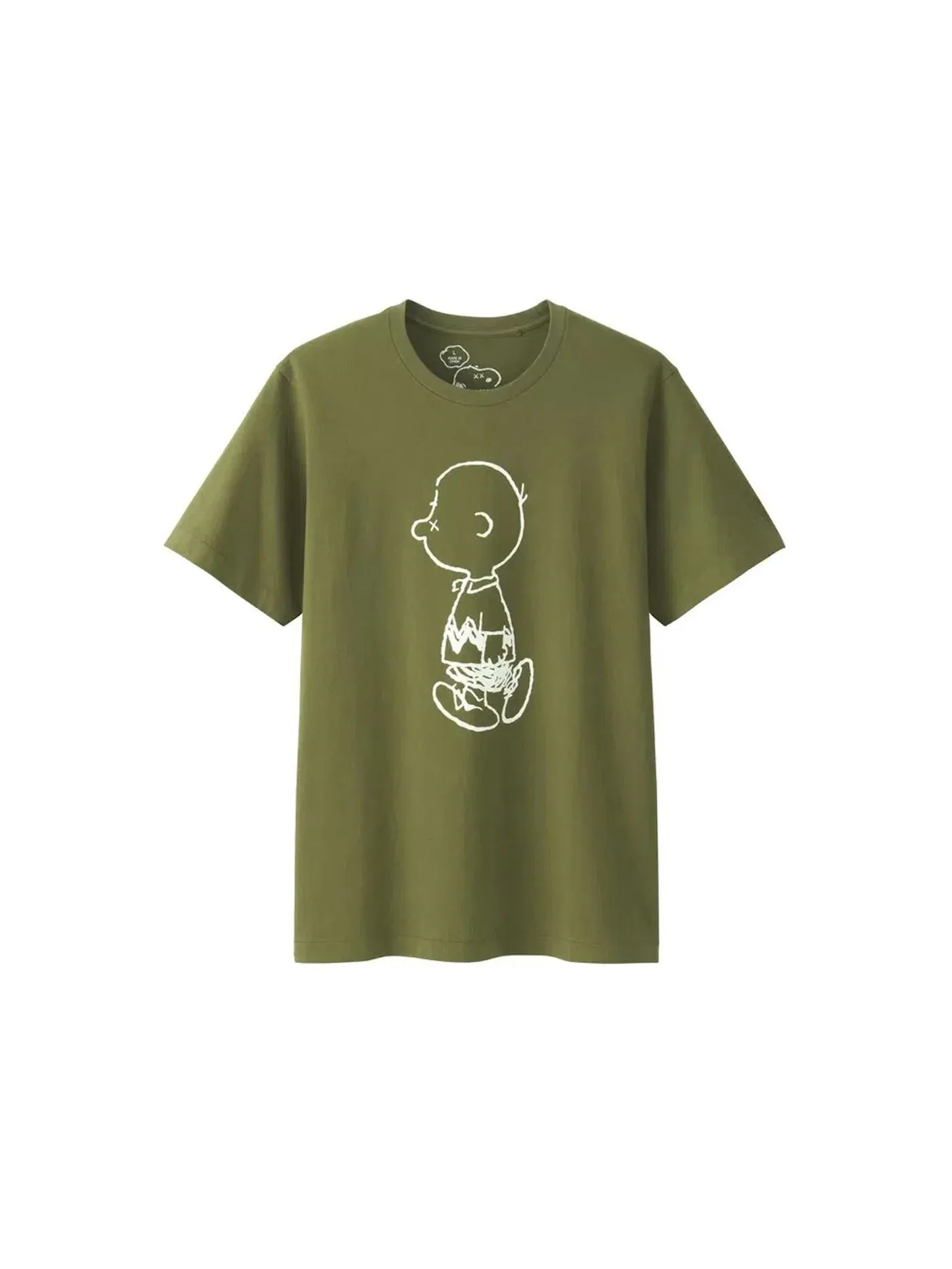 Детская футболка с принтом Tee KAWS — изображение 1 из 1, оливковый