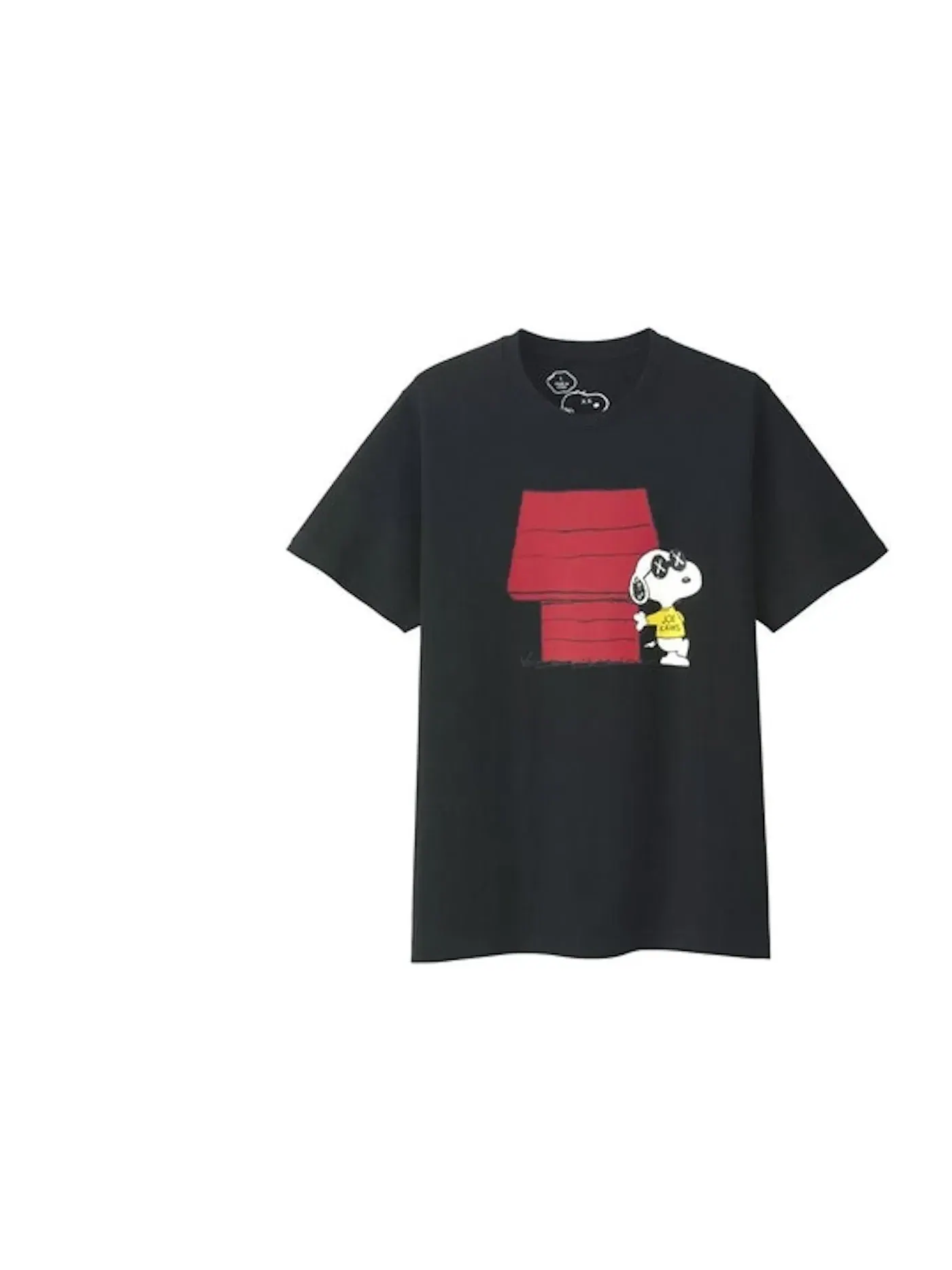 Унисекс футболка с принтом KAWS x Uniqlo x Peanuts Joe KAWS Doghouse Tee — изображение 1 из 1, черный