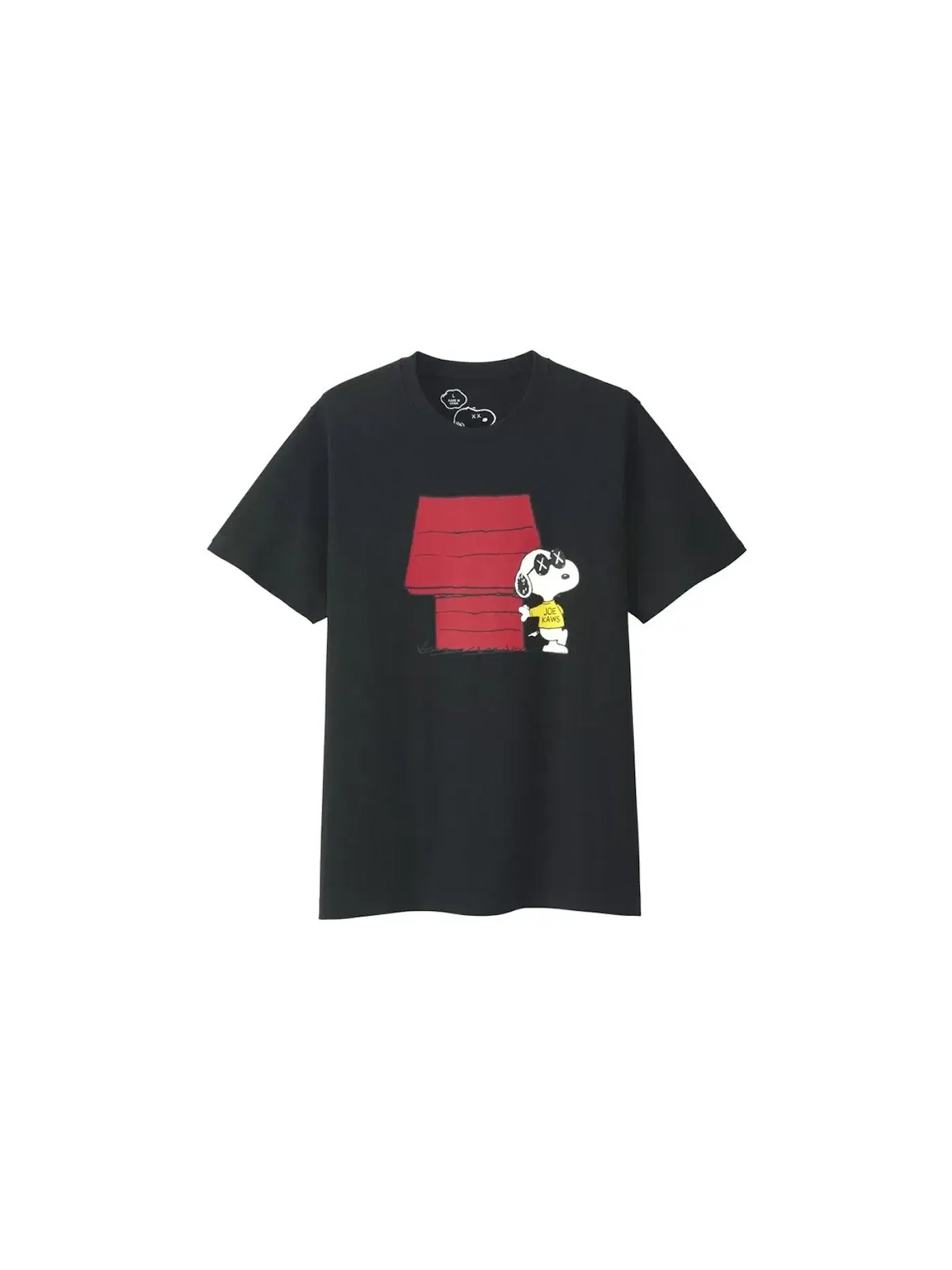 Унисекс футболка с принтом KAWS x Uniqlo x Peanuts Joe KAWS Doghouse Tee — изображение 1 из 1, черный