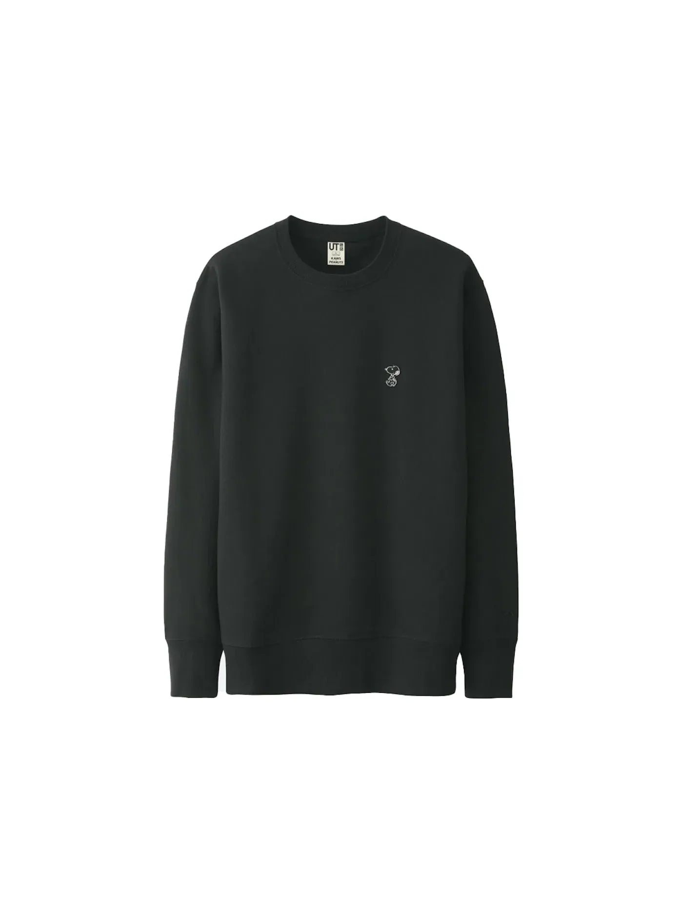 Мужской свитшот с принтом KAWS x Uniqlo x Peanuts Small Snoopy Sweatshirt KAWS — изображение 1 из 1, черный