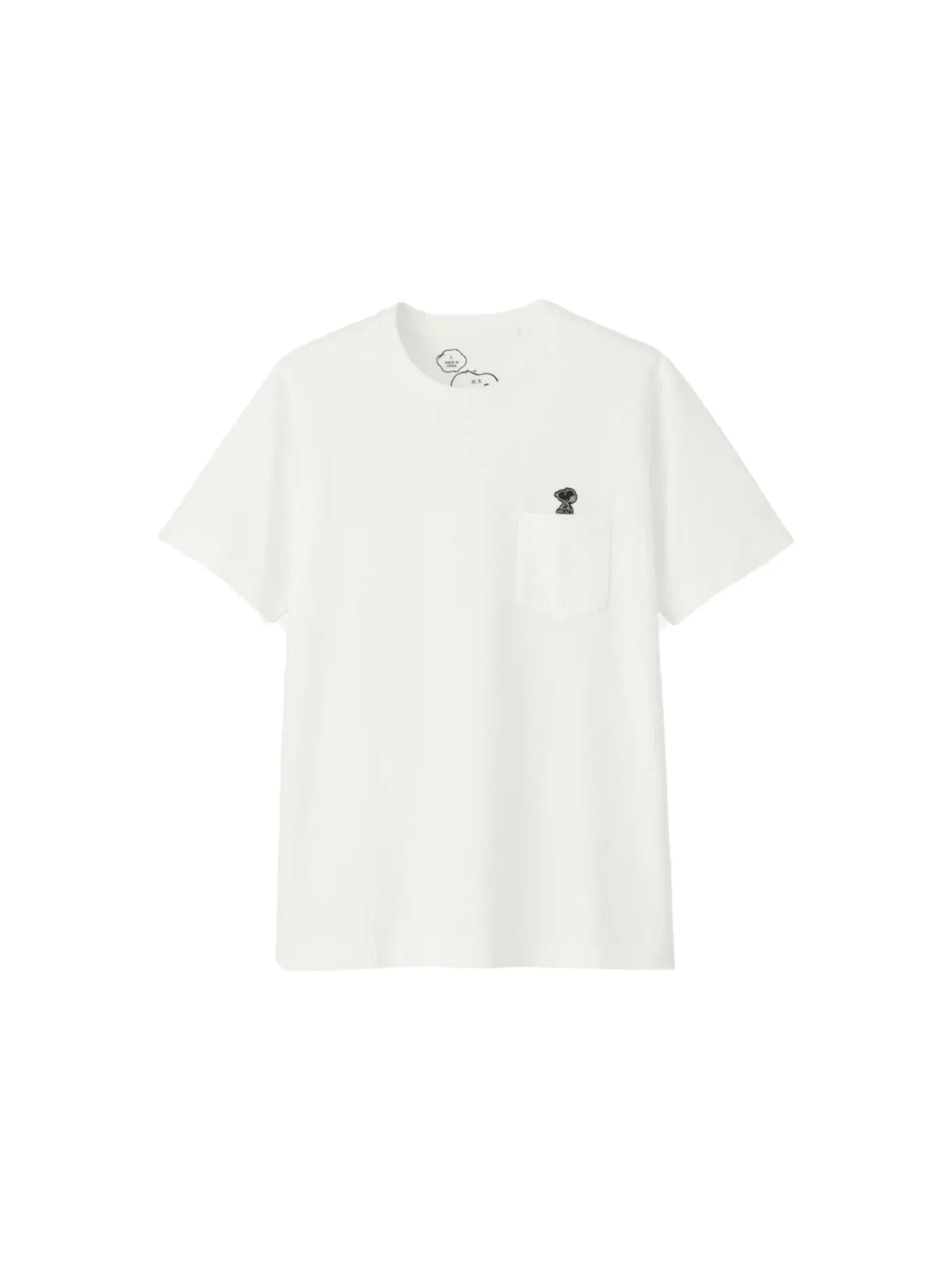 Детская футболка с принтом KAWS x Uniqlo x Peanuts Snoopy Pocket Tee (FW17) KAWS — изображение 1 из 1, белый