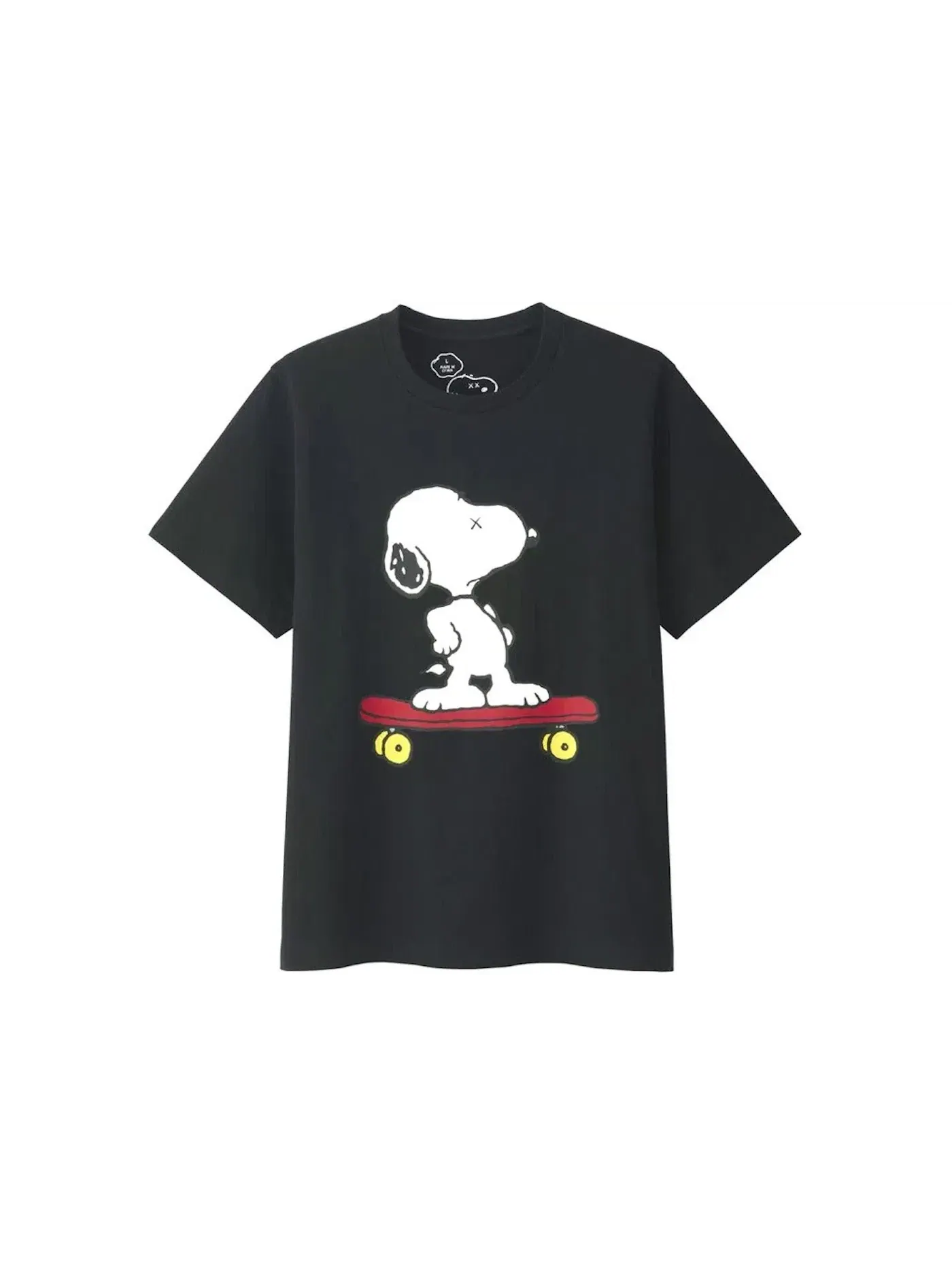 Футболка с принтом KAWS x Uniqlo x Peanuts Snoopy Skateboarding Tee — изображение 1 из 1, черный