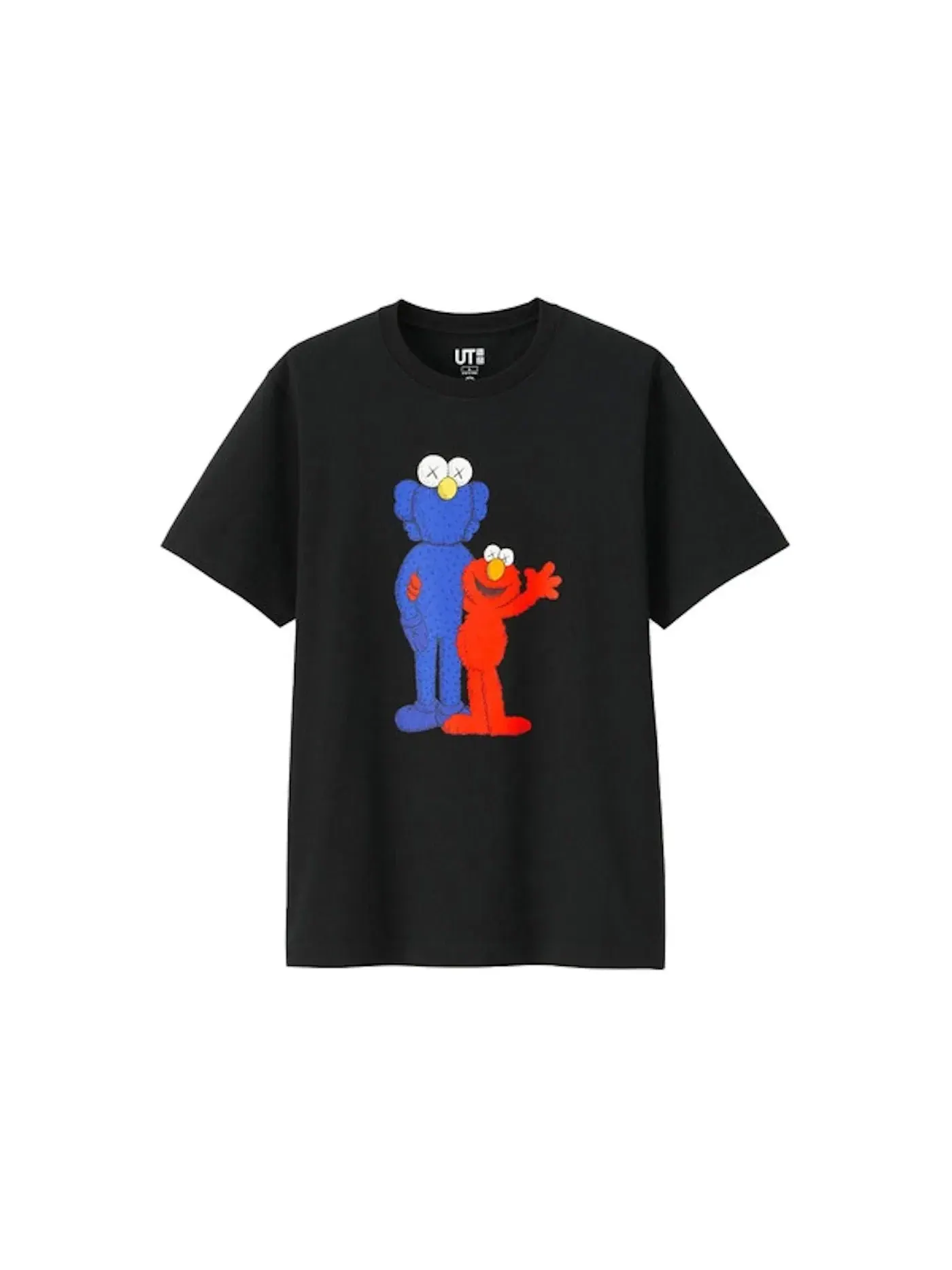 Детская футболка с принтом BFF Elmo KAWS x Uniqlo — изображение 1 из 1, черный