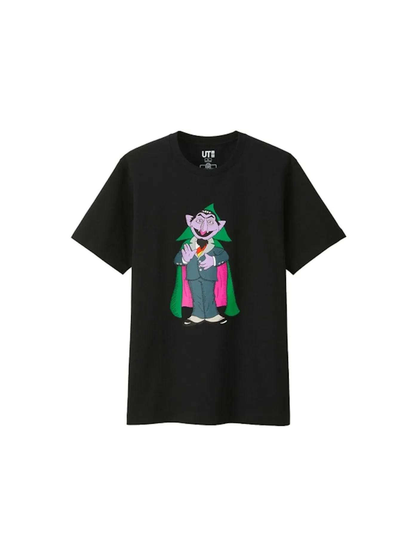 Футболка с принтом KAWS x Uniqlo x Sesame Street Count Von Count Tee (Japanese Sizing) — изображение 1 из 1, черный