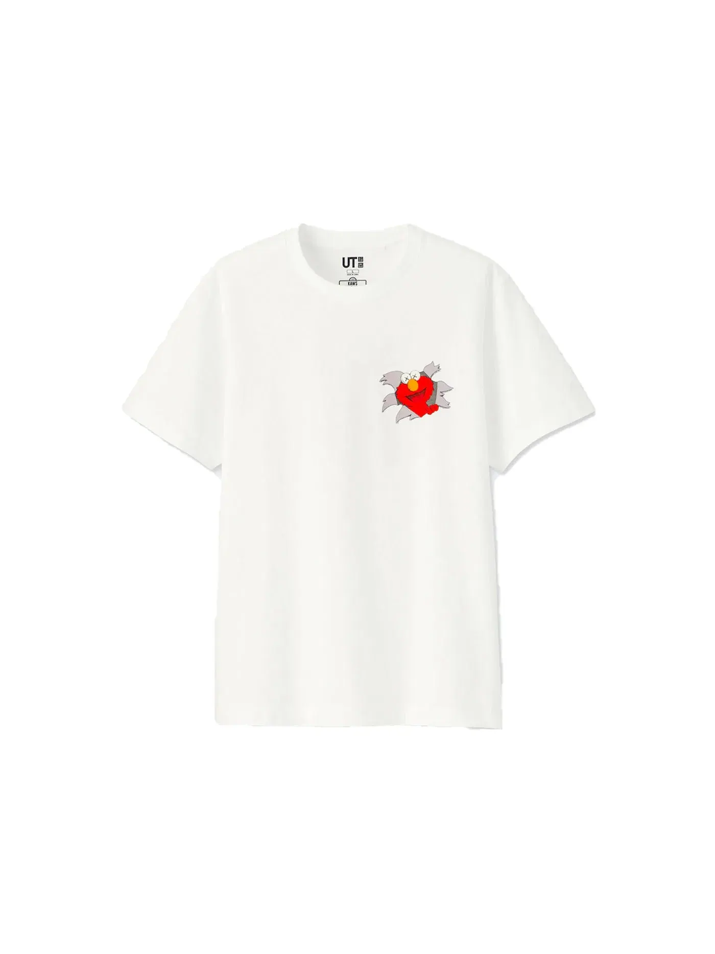 Детская футболка с принтом KAWS x Uniqlo x Sesame Street Elmo Tee — изображение 1 из 1, белый