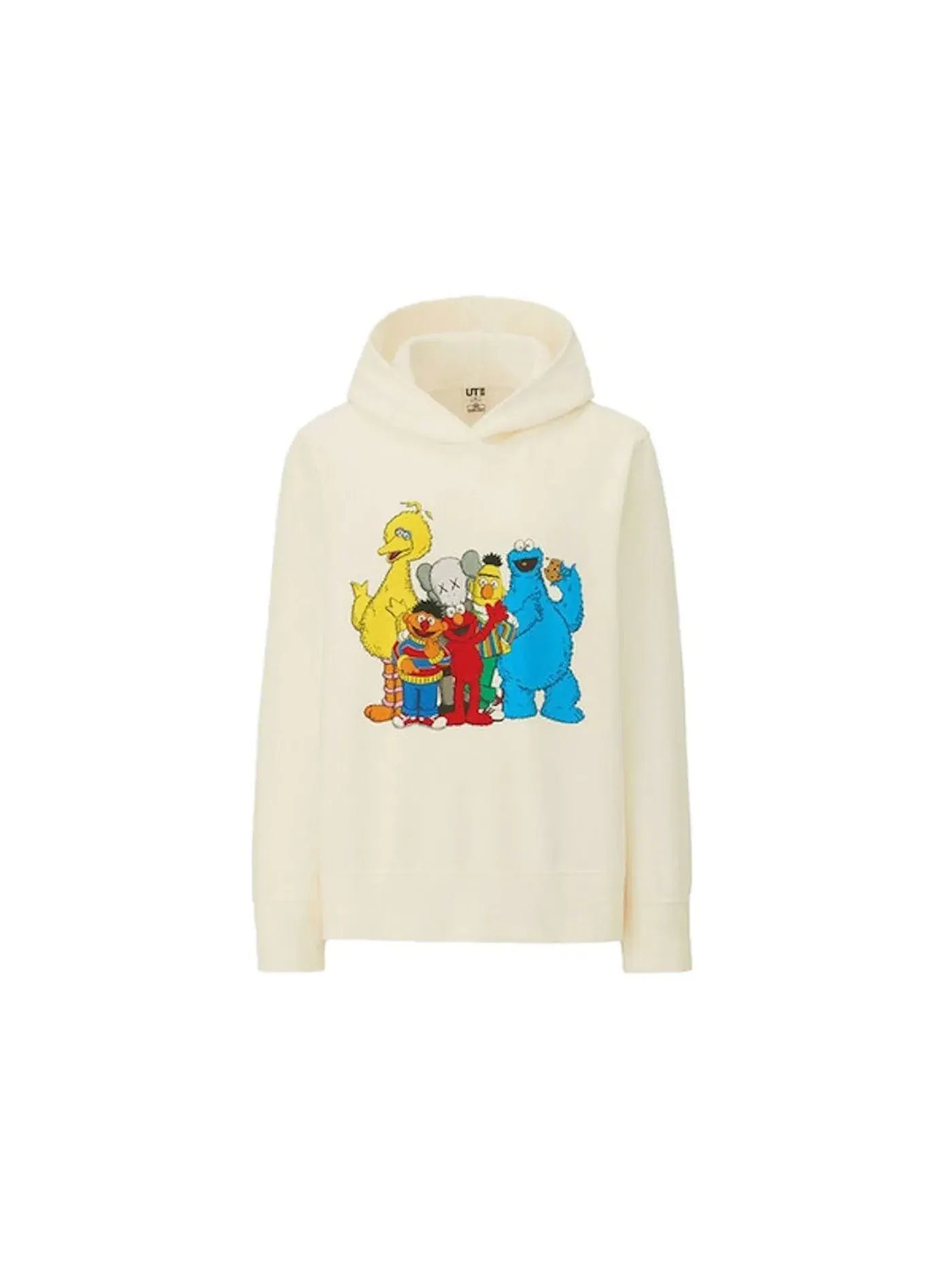 Женский худи с принтом KAWS x Uniqlo x Sesame Street Group #2 Hoodie (Asia Womens Sizing) KAWS — изображение 1 из 1