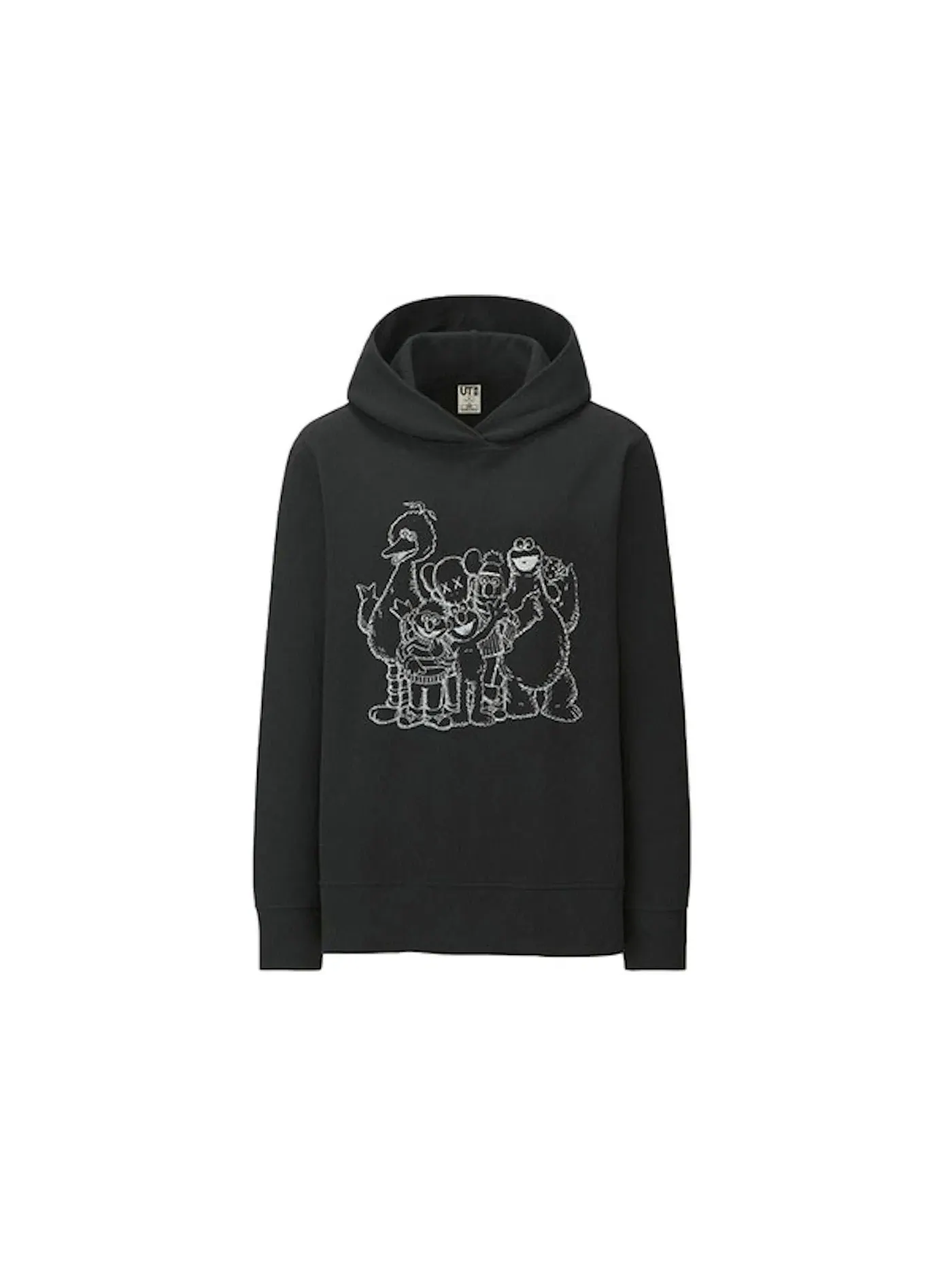 Женский худи с принтом KAWS x Uniqlo x Sesame Street Group #2 Outline Hoodie (Asia Womens Sizing) KAWS — изображение 1 из 1