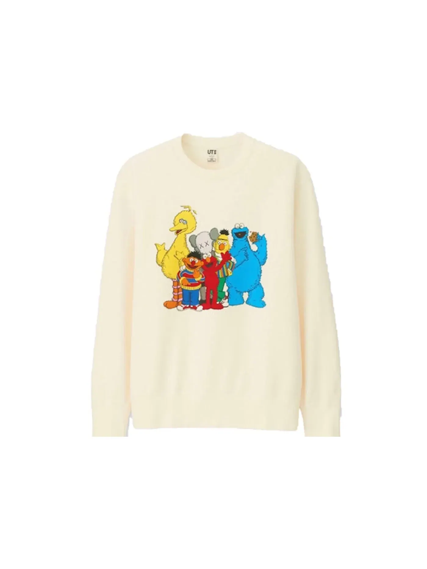 Детский свитшот с принтом KAWS x Uniqlo x Sesame Street Group #2 KAWS — изображение 1 из 1, прозрачный