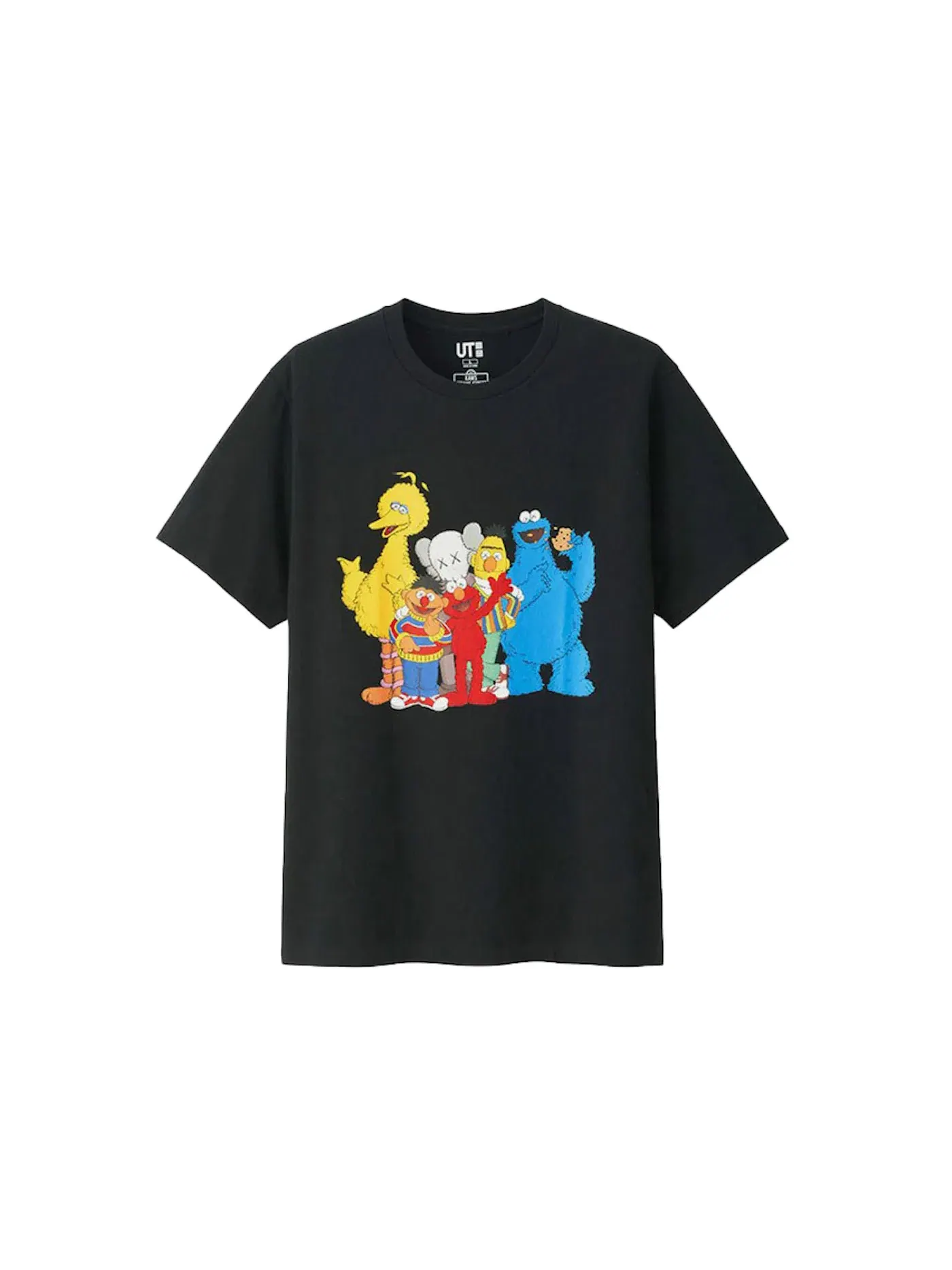 Футболка с принтом KAWS x Uniqlo x Sesame Street Group 2 Tee KAWS — изображение 1 из 1, черный