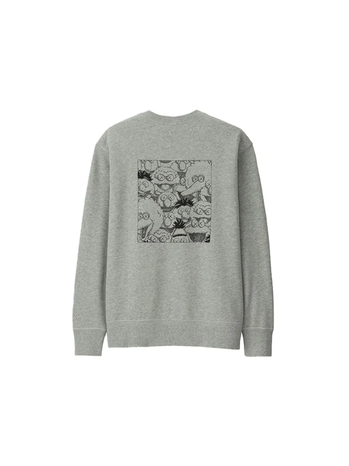 Детский свитшот с принтом KAWS x Uniqlo x Sesame Street XX Sweatshirt (Japanese Sizing) — изображение 2 из 2, серый