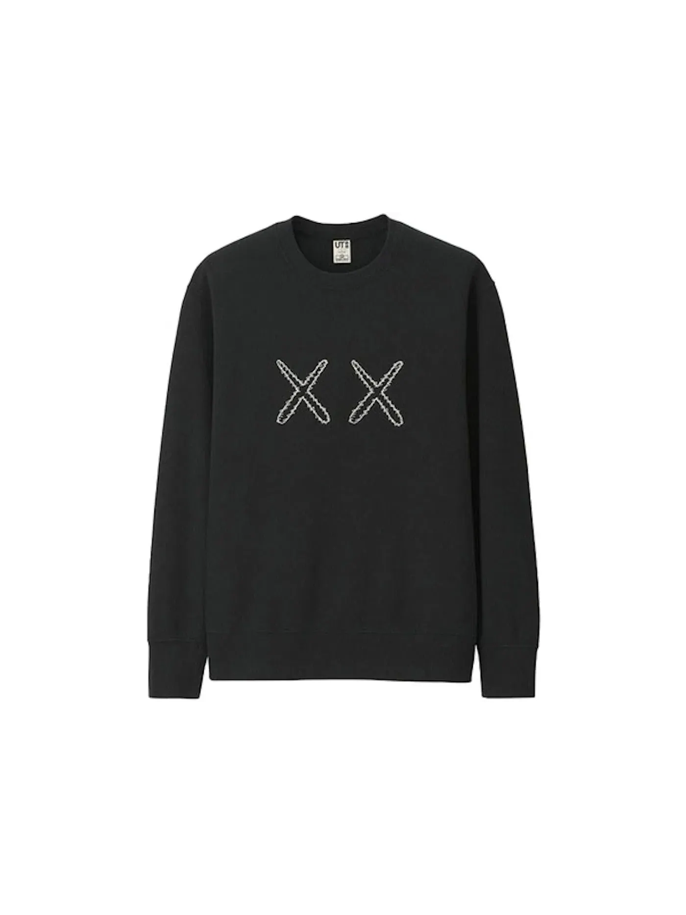 Детский свитшот с вышивкой XX KAWS x Uniqlo x Sesame Street — изображение 1 из 1, черный