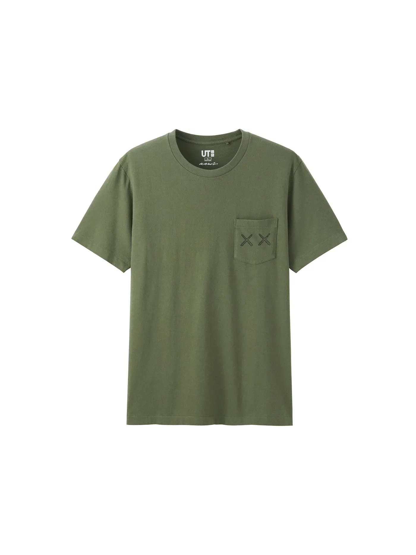 Детская футболка с принтом KAWS XX Pocket Tee KAWS — изображение 1 из 1, оливковый