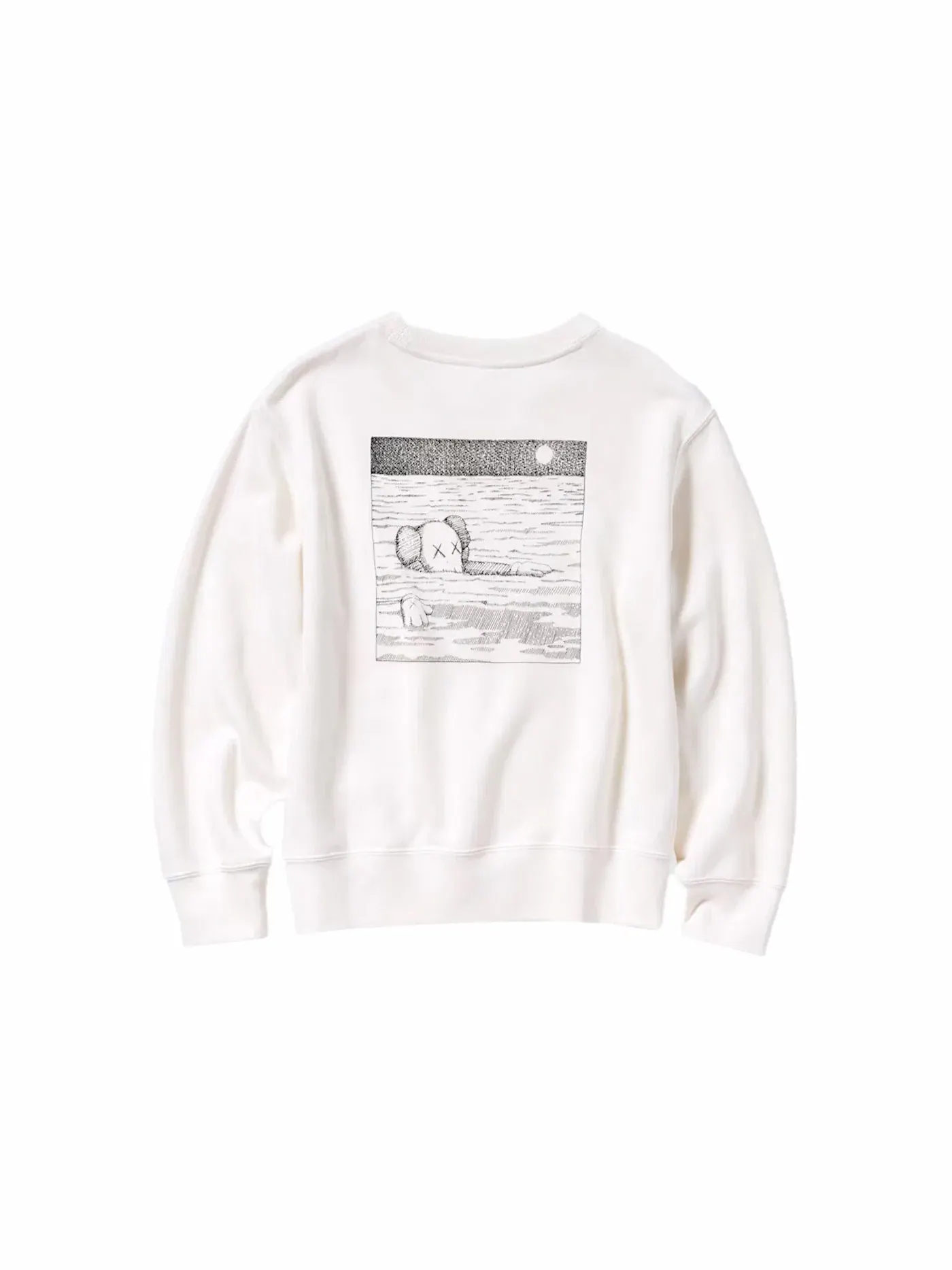 Детский лонгслив с длинным рукавом Sweatshirt (Asia Sizing) KAWS — изображение 1 из 2, белый