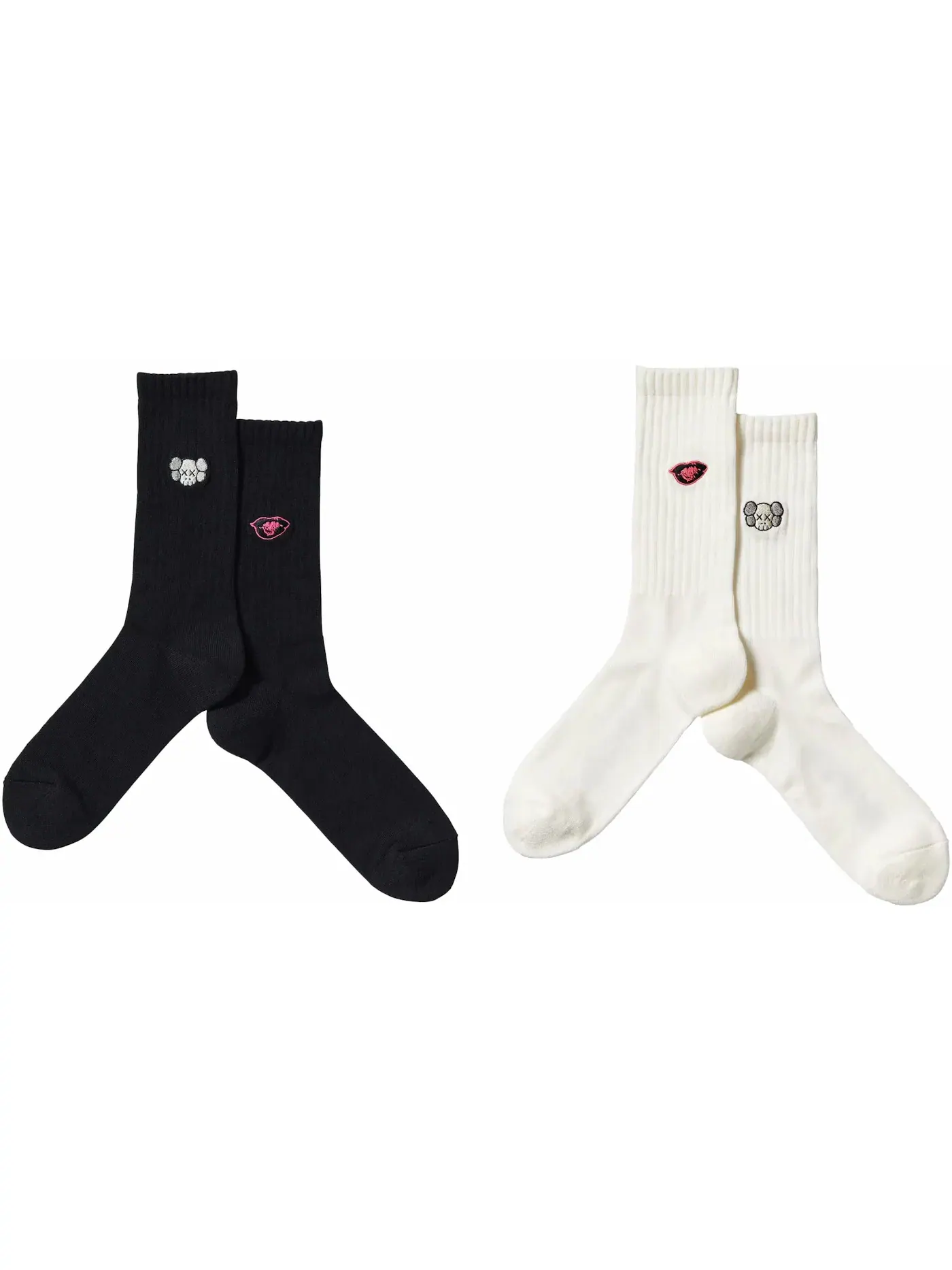 Детские носки с принтом Socks (Set of 2) KAWS — изображение 1 из 1, черный/белый