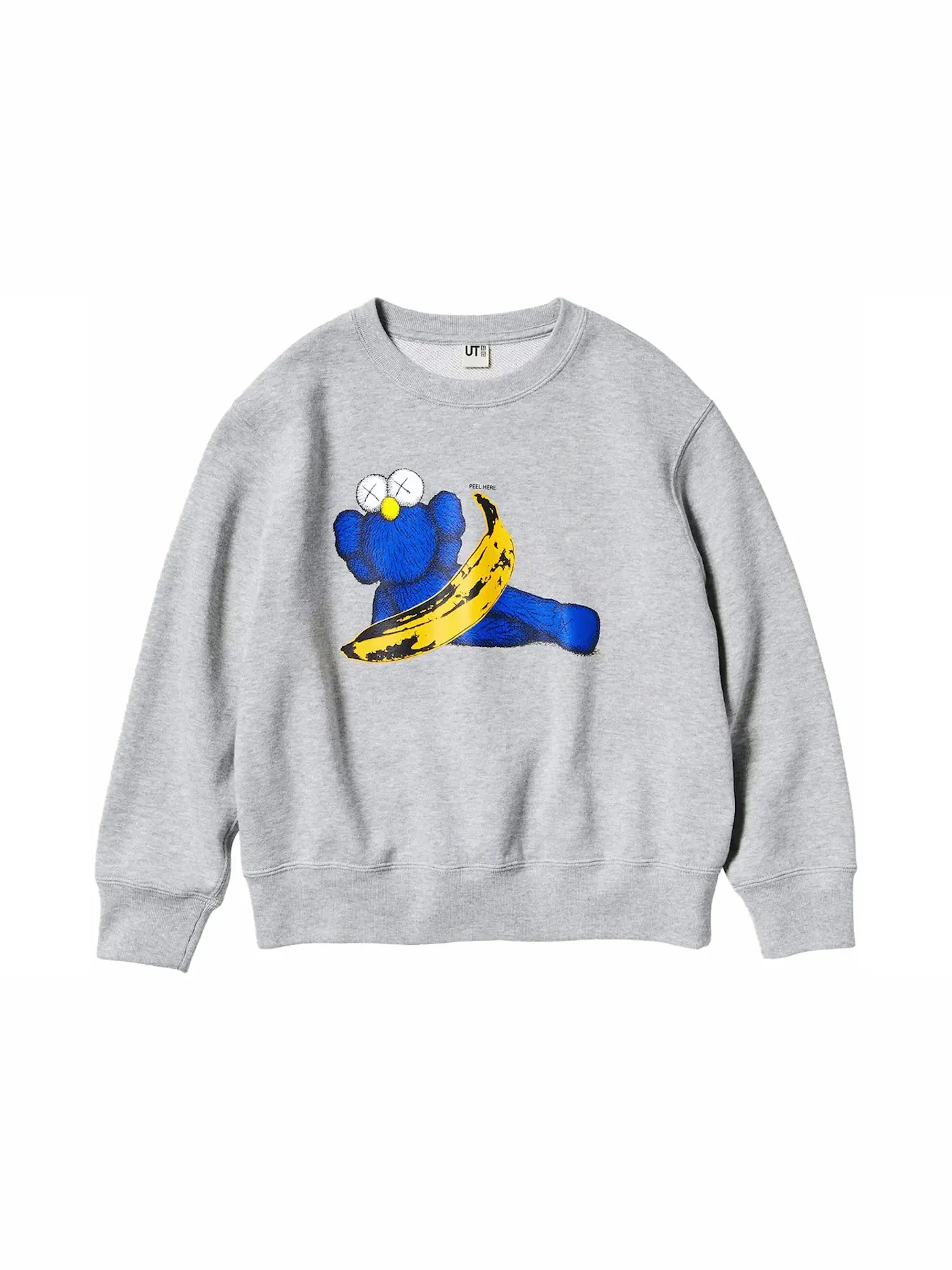 Детский свитшот с принтом KAWS x Uniqlo Warhol Graphic 472951 — изображение 1 из 2, серый