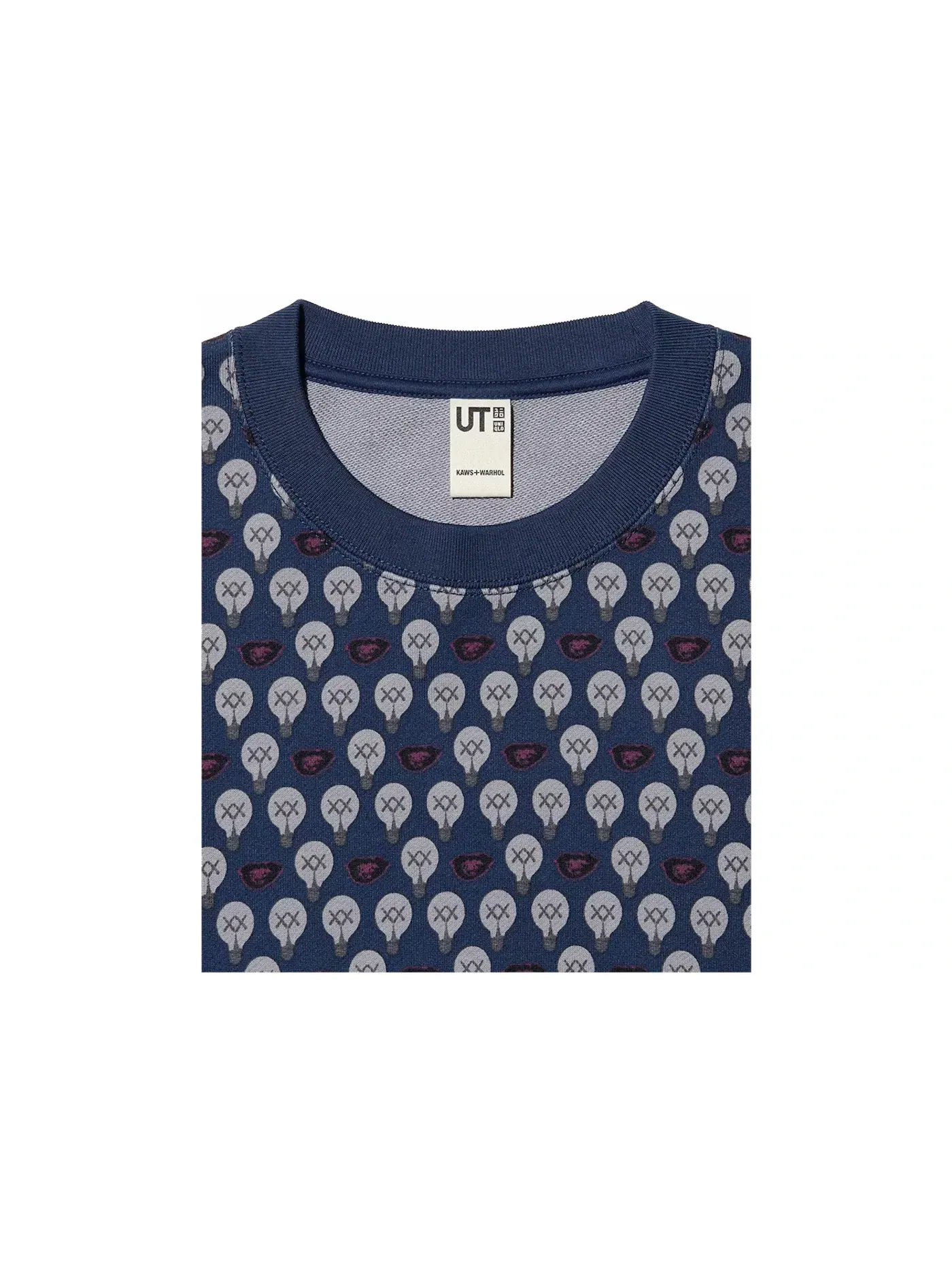 Унисекс свитшот с принтом KAWS x Uniqlo Warhol Graphic Sweatshirt — изображение 2 из 2, темно-синий