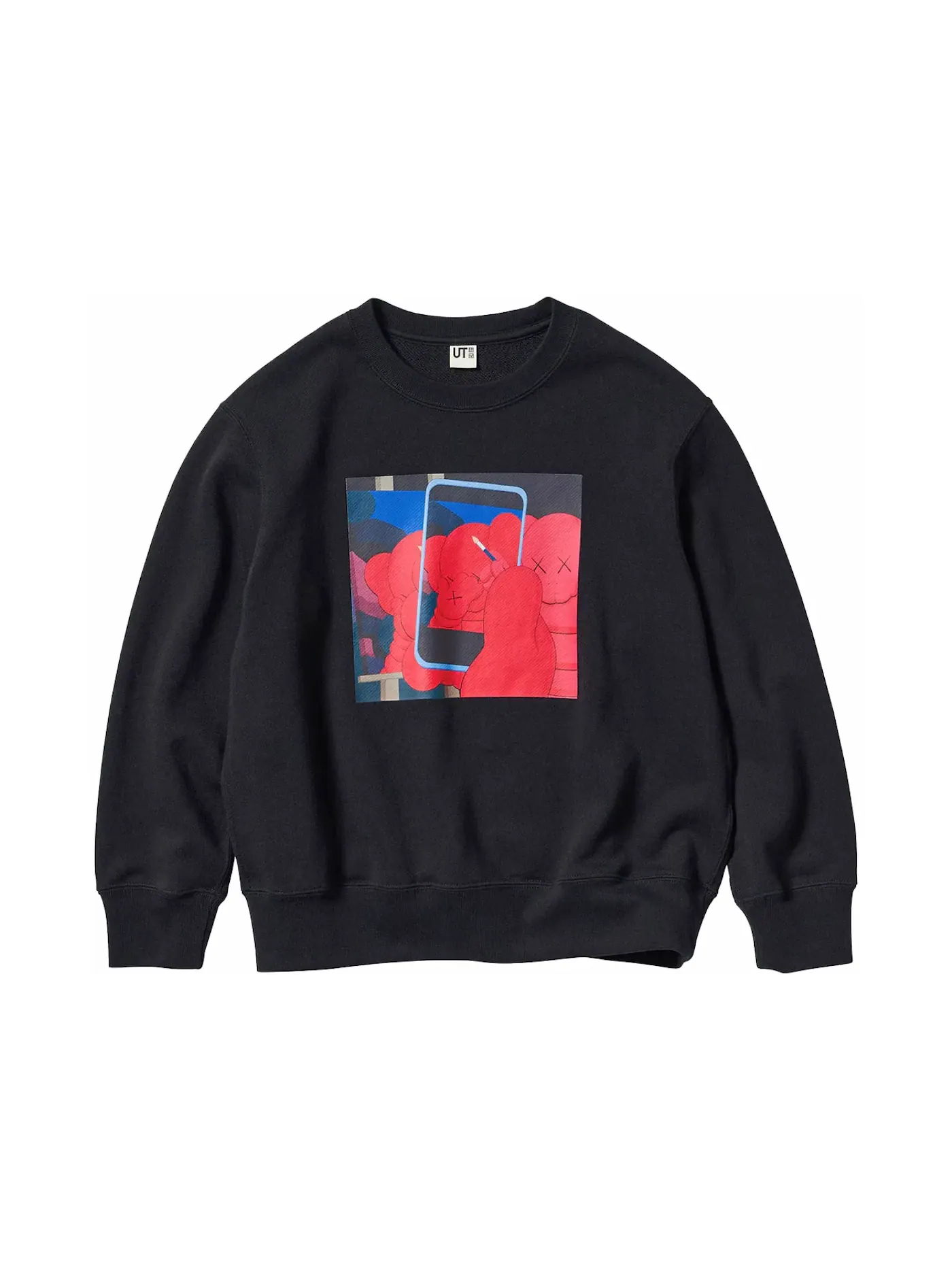 Детский свитшот с принтом KAWS x Uniqlo Warhol Kids' Graphic 476408 Sweatshirt KAWS — изображение 1 из 3, черный