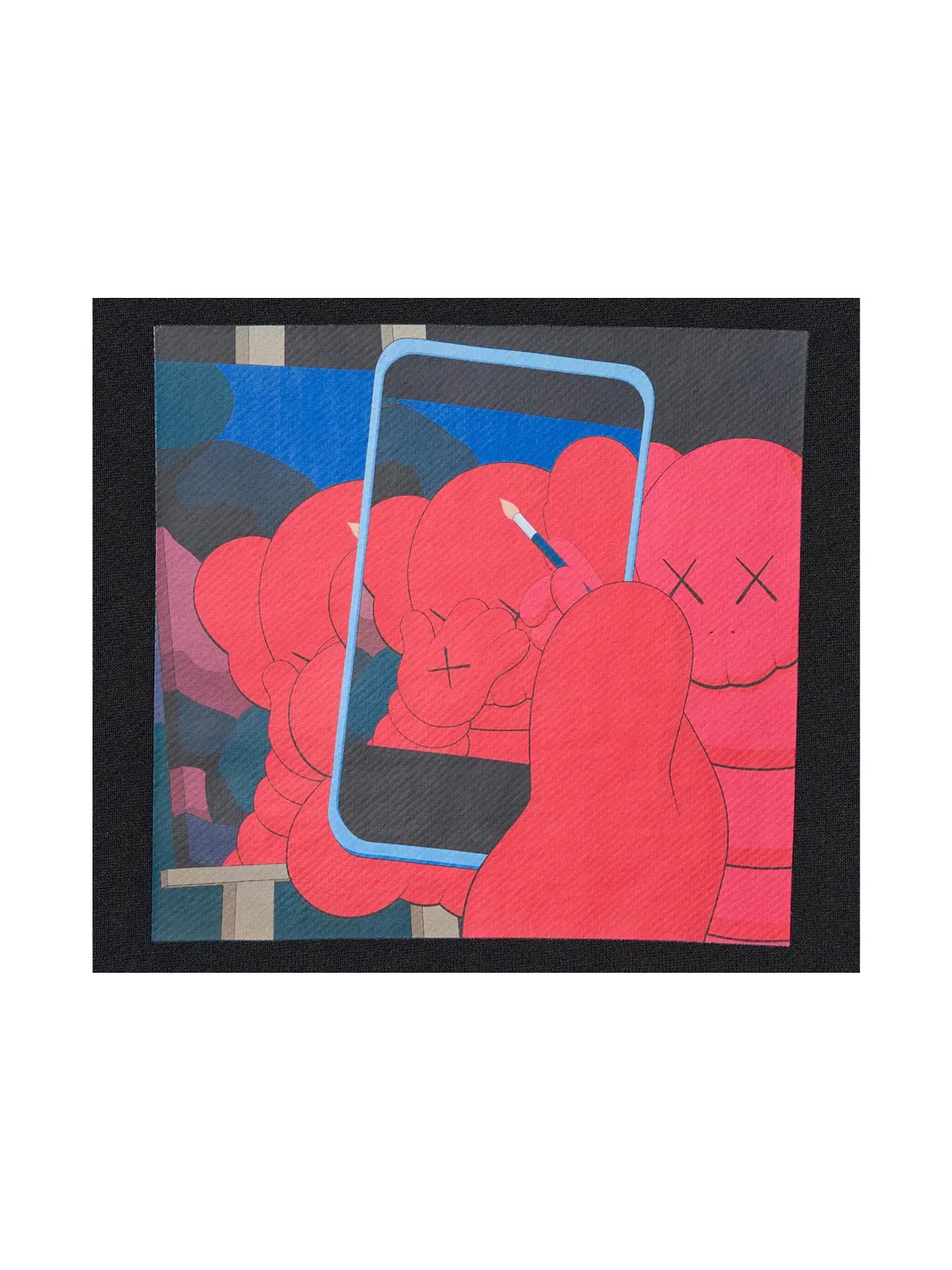 Детский свитшот с принтом KAWS x Uniqlo Warhol Kids' Graphic 476408 Sweatshirt KAWS — изображение 3 из 3, черный