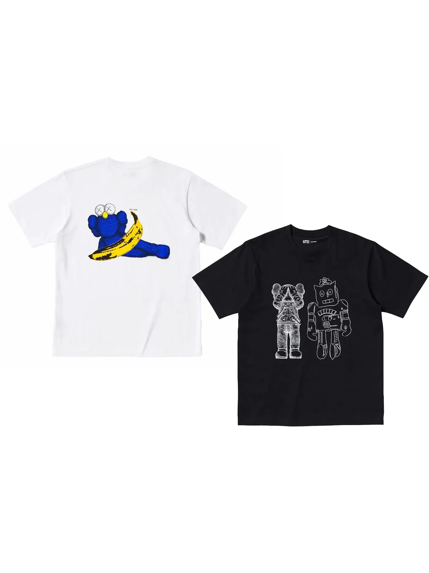 Детский комплект футболок с принтом KAWS T-shirt Set KAWS — изображение 1 из 2, белый/черный