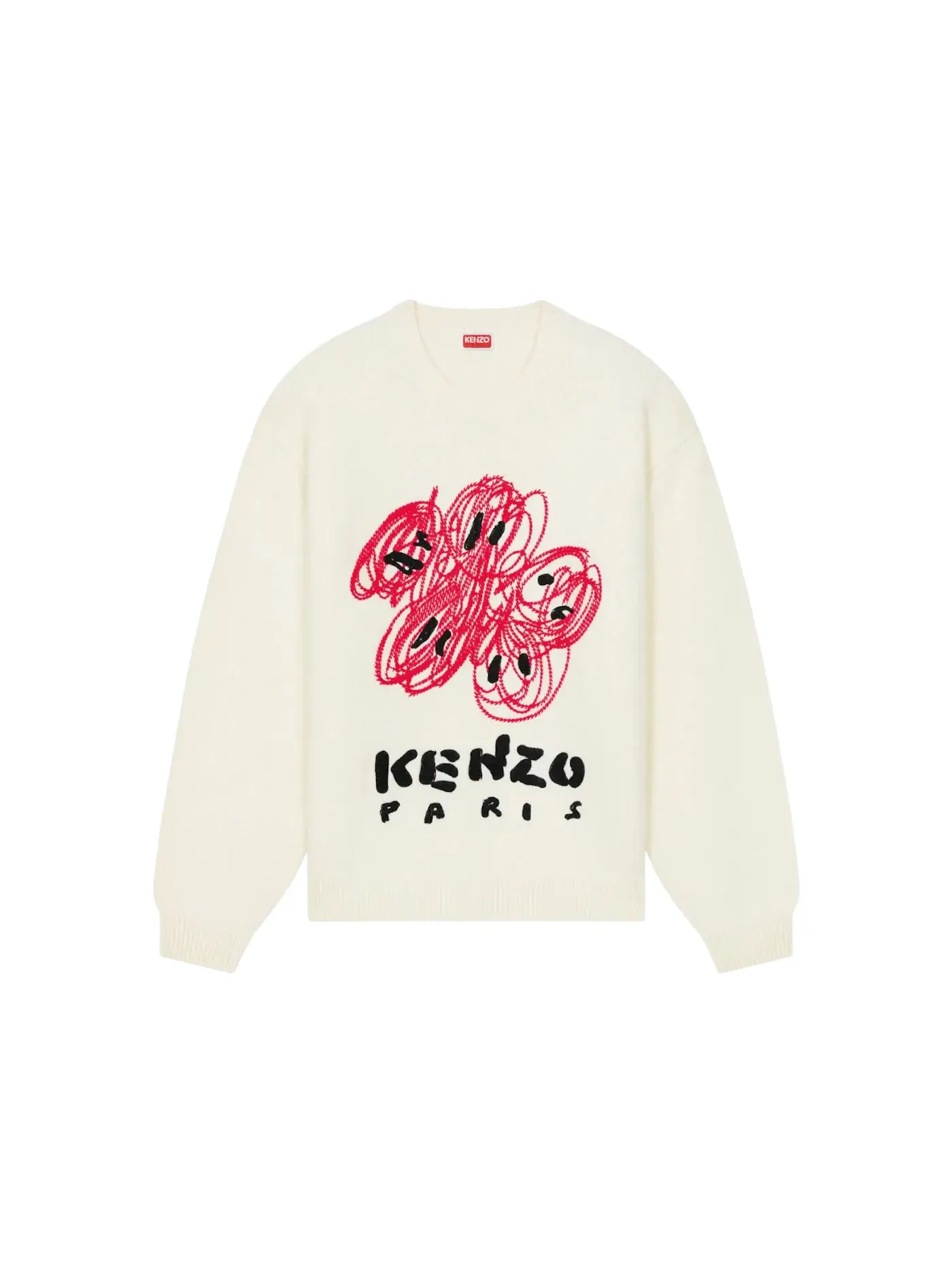 Мужской свитер с принтом KENZO — изображение 1 из 1, белый