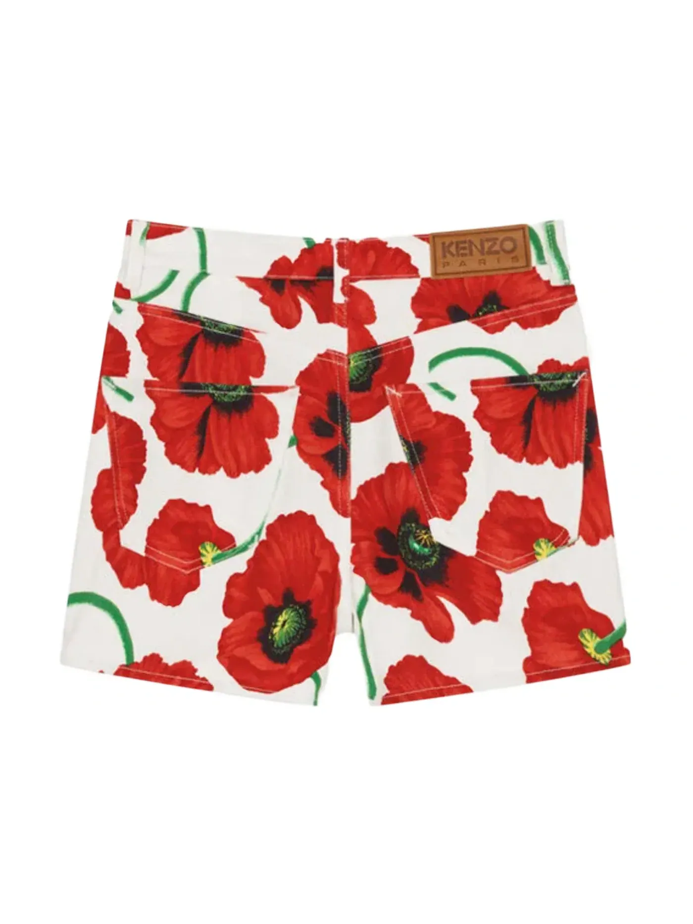 Женские шорты Poppy by Nigo KENZO — изображение 2 из 2, белый красный