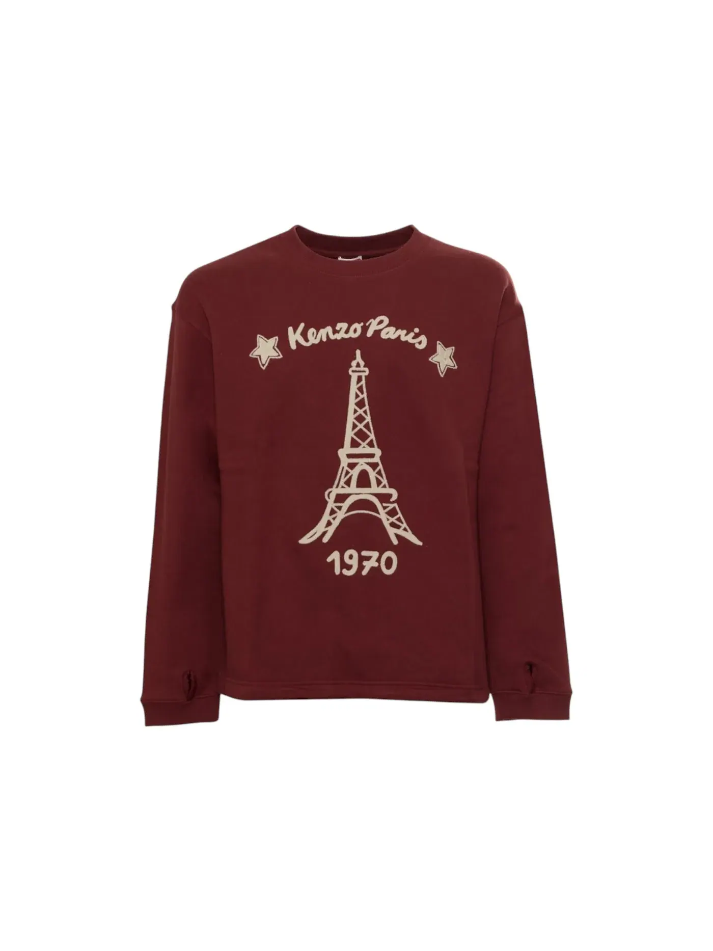 Мужской свитшот с логотипом KENZO Souvenir Paris — изображение 1 из 1, бордовый