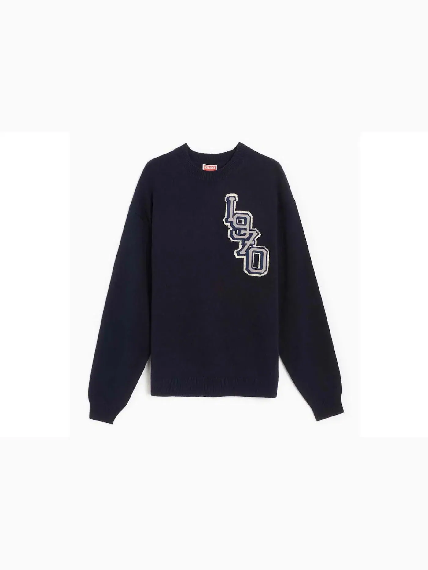 Мужской свитер с принтом Varsity 1970 KENZO — изображение 1 из 2, серый