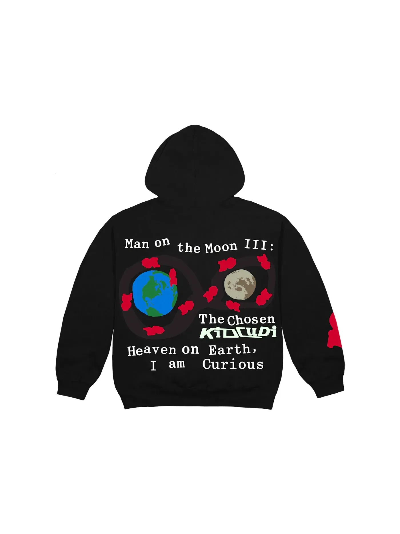 Мужской худи с принтом Kid Cudi CPFM For MOTM III I Am Curious Hoodie — изображение 2 из 2, черный