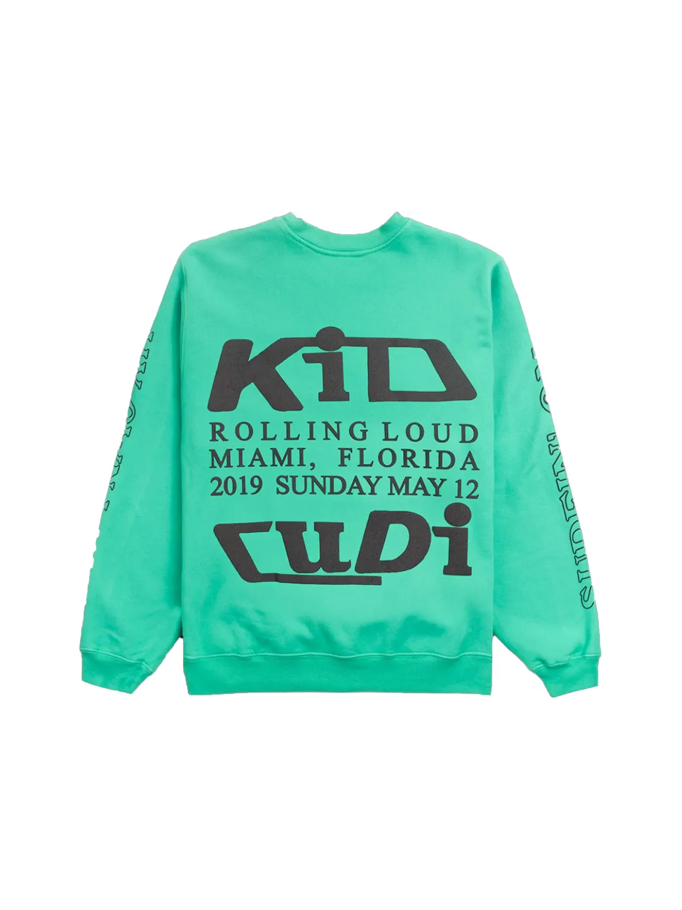 Мужской свитшот с принтом Crewneck Kid Cudi — изображение 2 из 2, бирюзовый