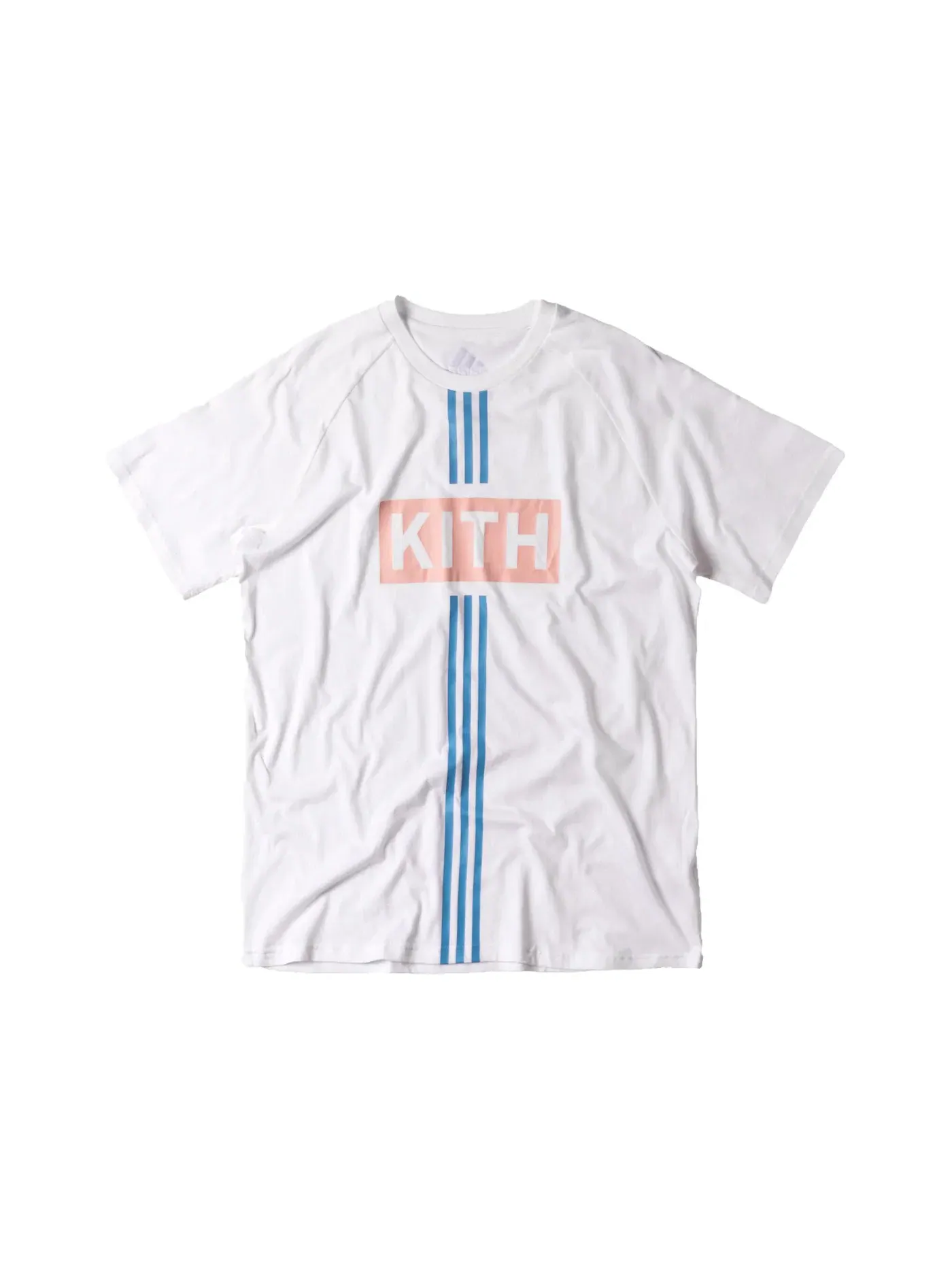 Мужская футболка с принтом Kith Adidas Soccer Flamingos Home Alternate Classic Logo Tee — изображение 1 из 1, белый
