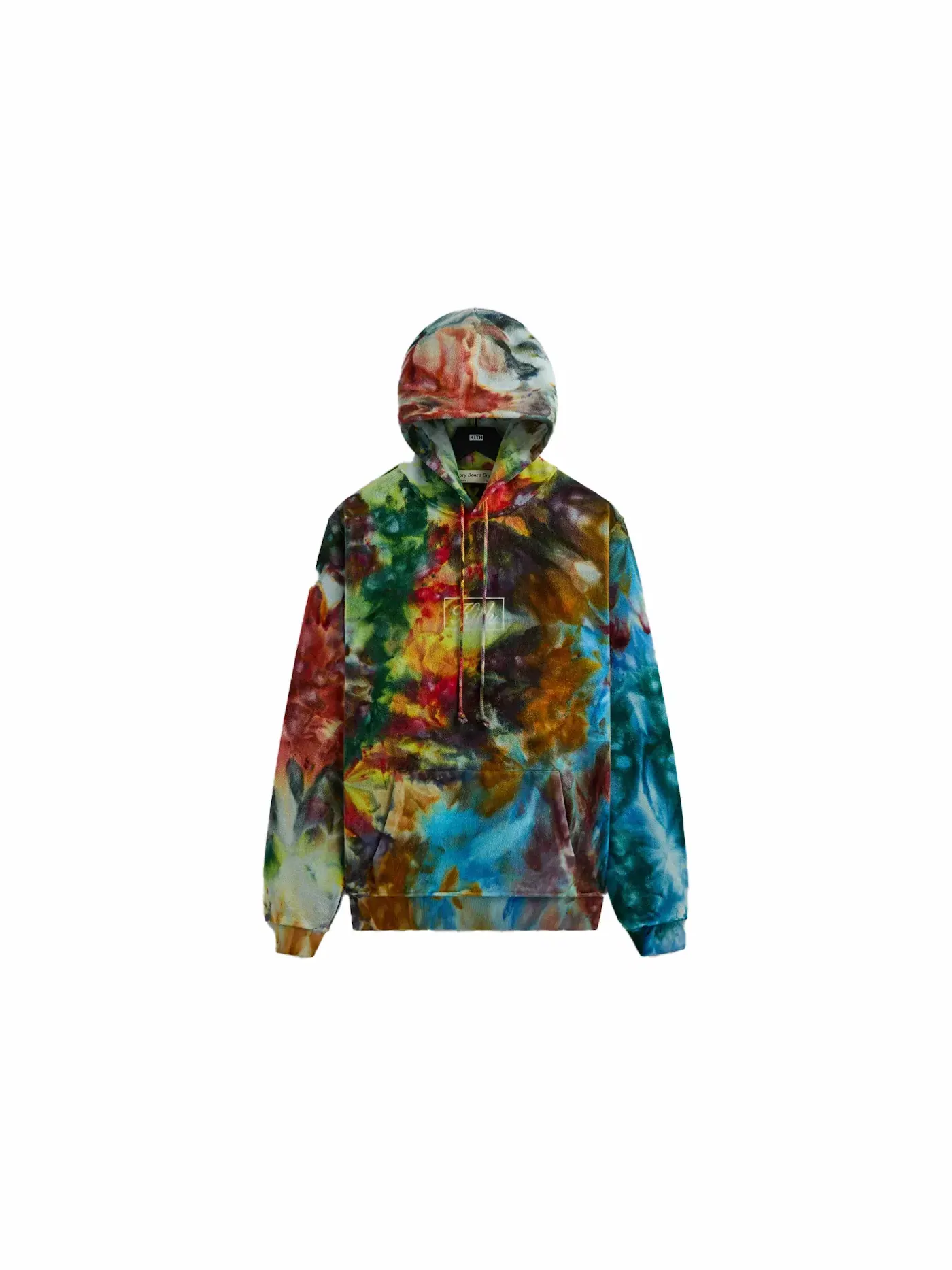 Мужской худи с принтом Kith Advisory Board Crystals Tie Dye — изображение 1 из 2, фиолетовый зеленый