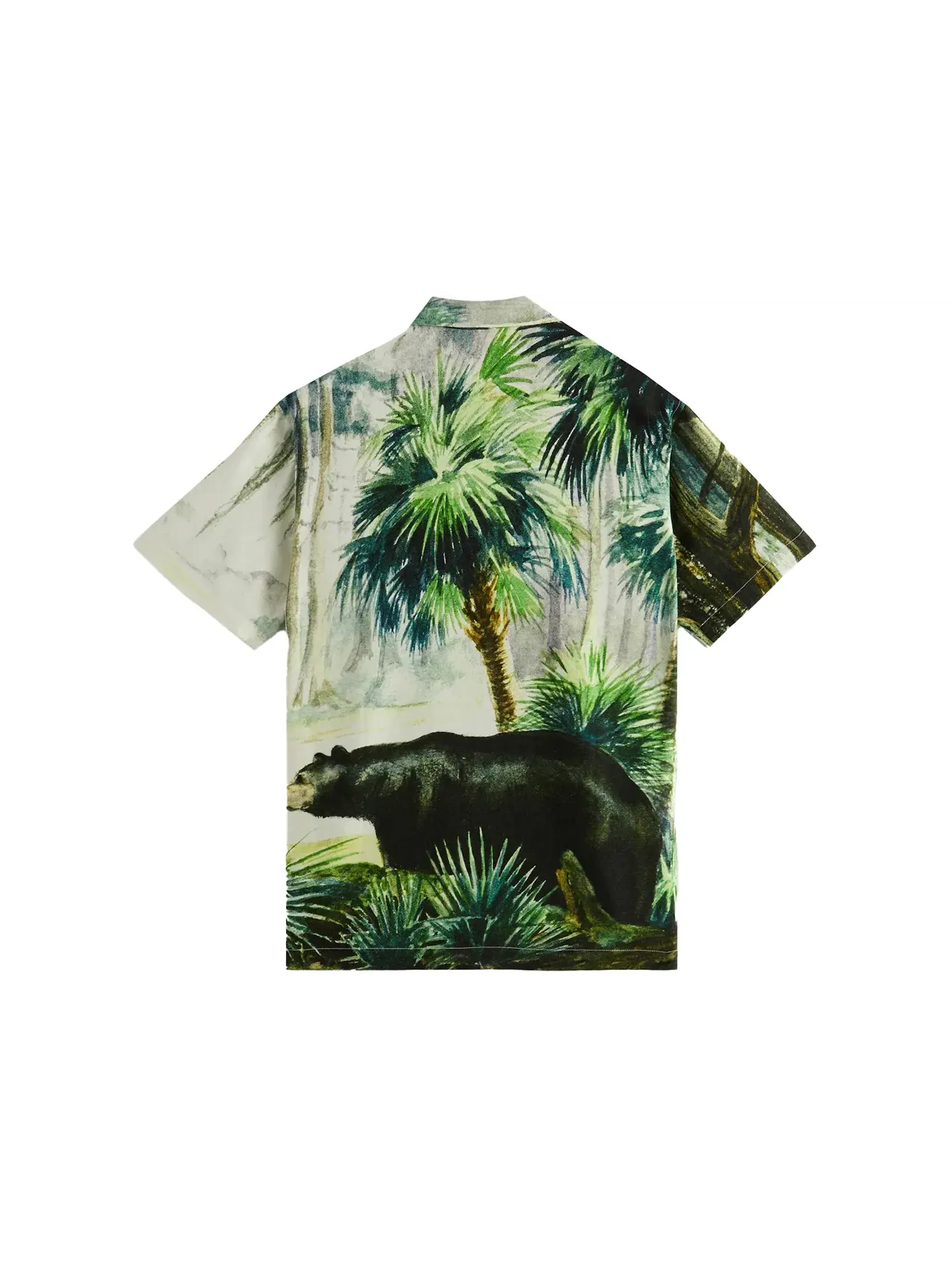 Мужская рубашка с отложным воротником Kith AMNH Black Bear Camp Collar Shirt — изображение 2 из 2, белый