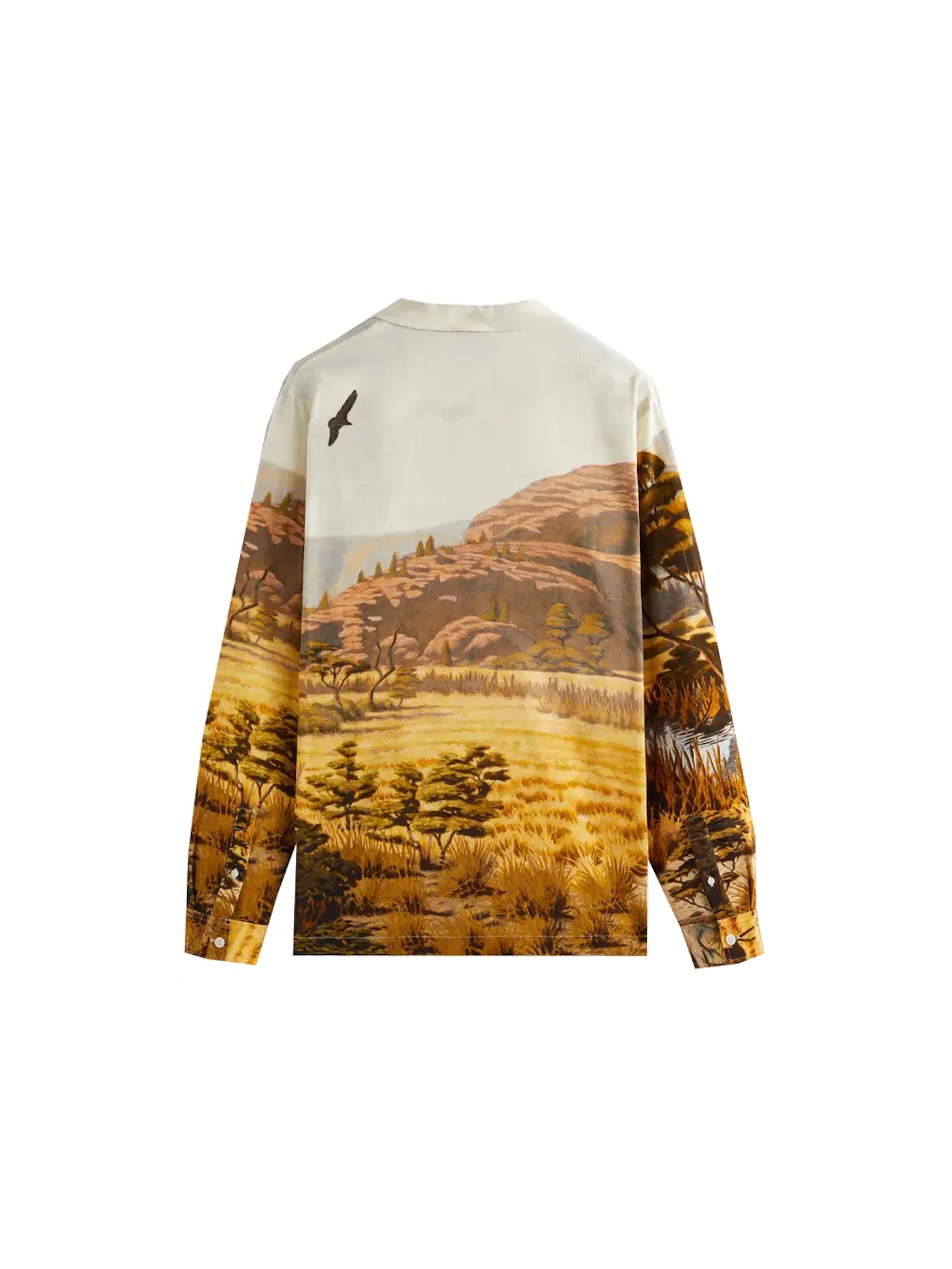 Мужская рубашка с длинным рукавом Kith AMNH Landscape Long Sleeve Camp Collar Shirt — изображение 2 из 2, белый