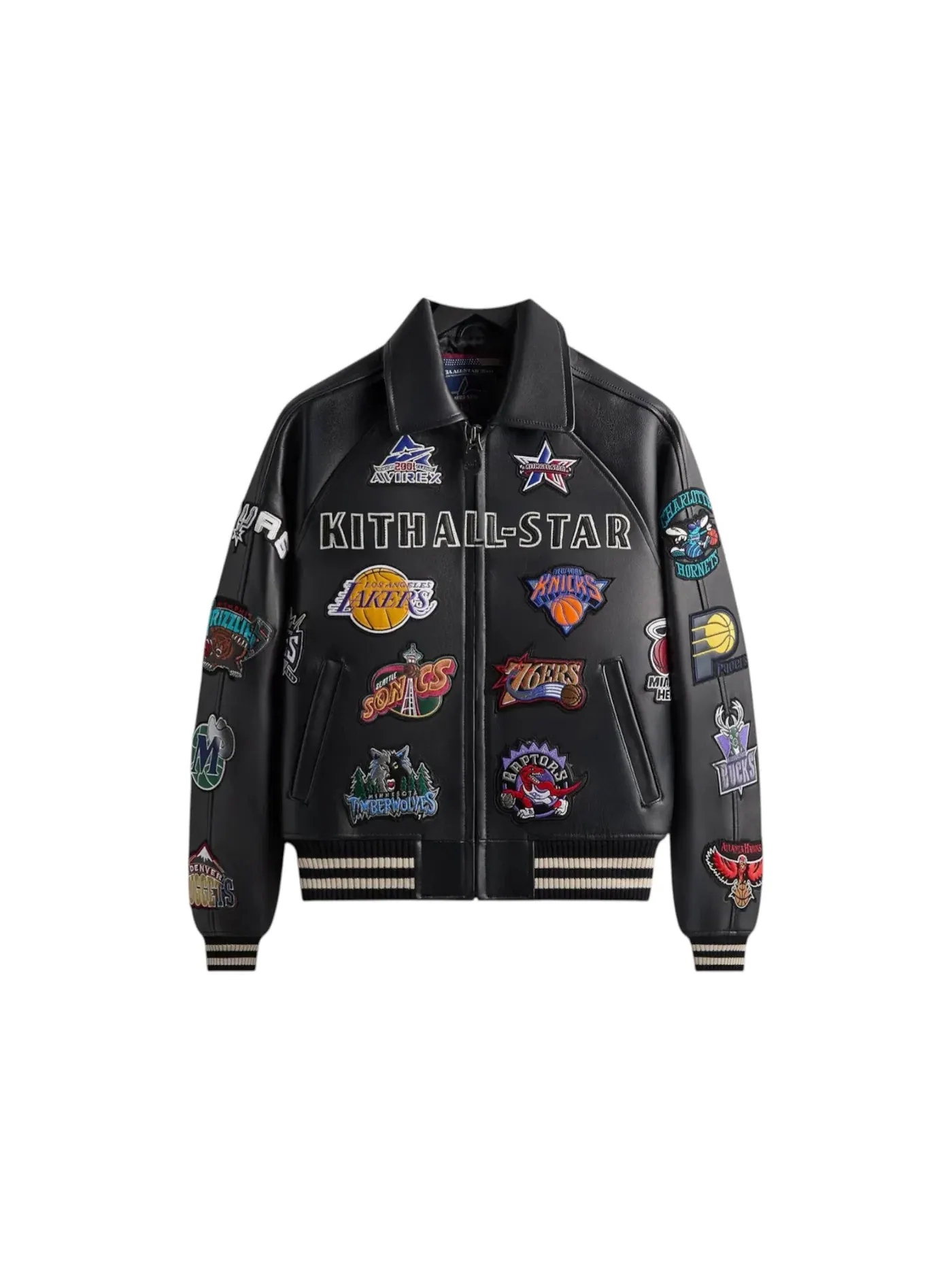 Мужская куртка-бомбер с принтом AVIREX NBA All Star Kith — изображение 1 из 2, черный/мульти