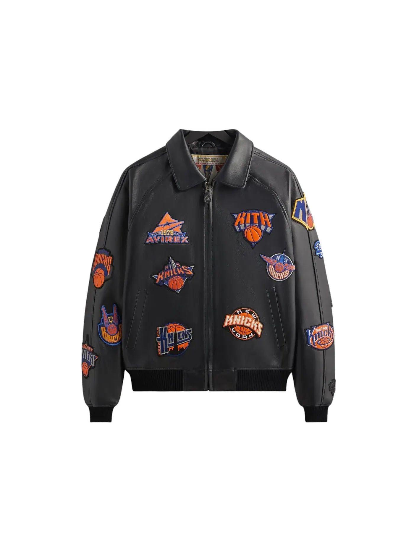 Мужская куртка с принтом Kith Avirex The New York Knicks Icon Jacket — изображение 1 из 1, черный