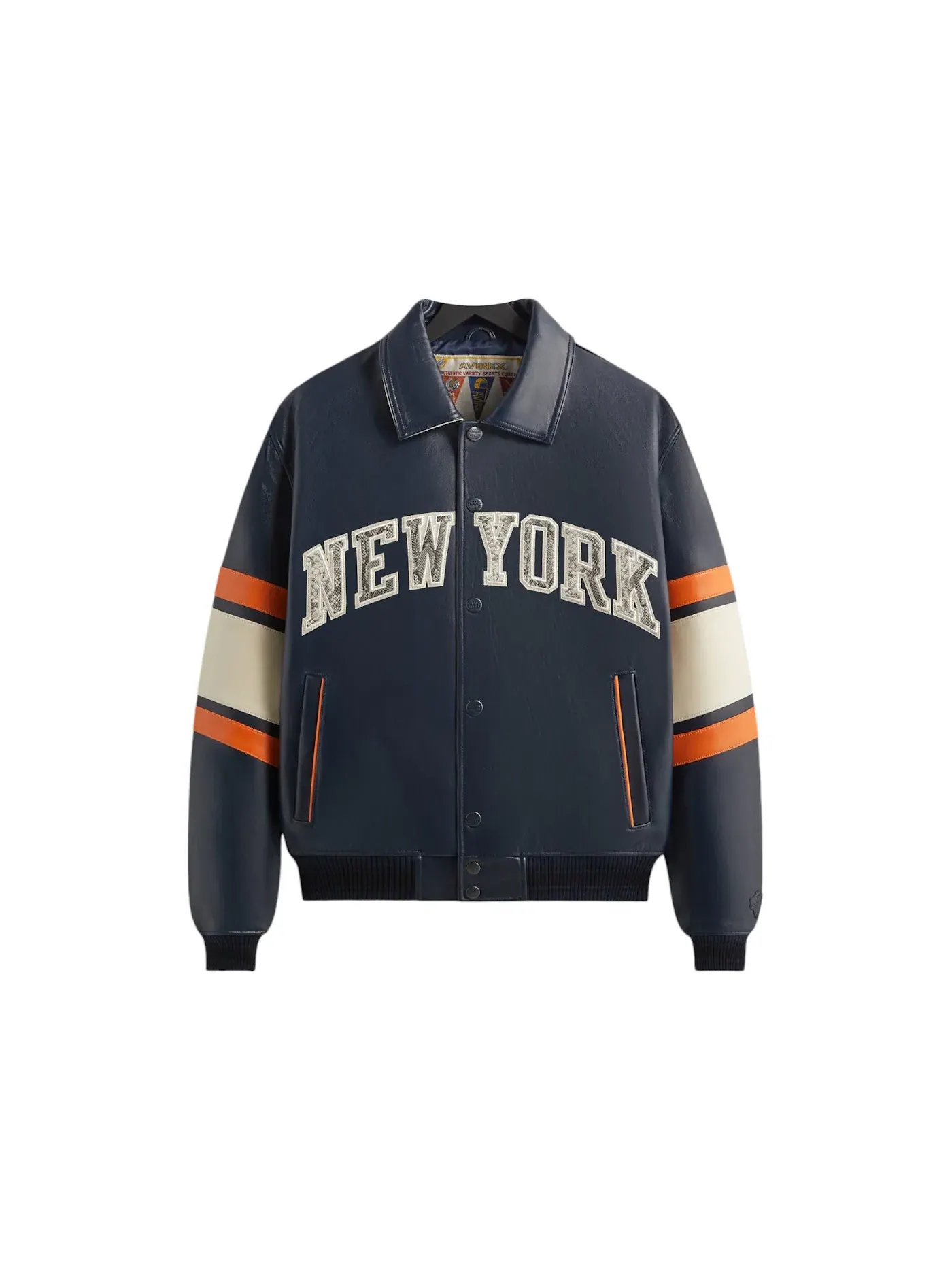 Мужская куртка с принтом Kith Avirex The New York Knicks Legend Jacket — изображение 1 из 1, темно-синий