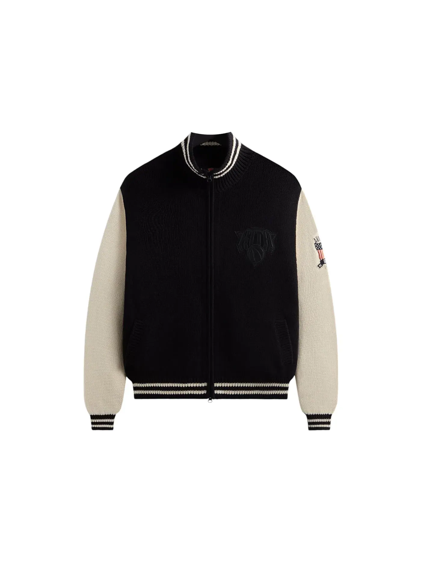 Мужской свитер на молнии Kith Avirex The New York Knicks Wyona — изображение 1 из 1, черный