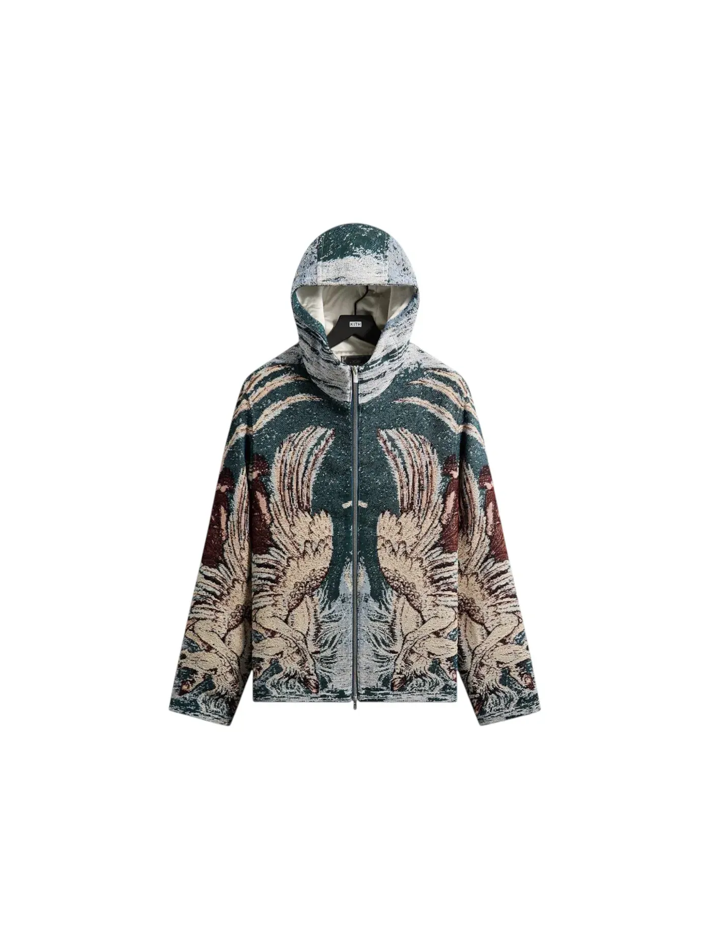 Мужская худи на молнии с принтом Kith Braden Tapestry Full Zip Hoodie, Waffle — изображение 1 из 1