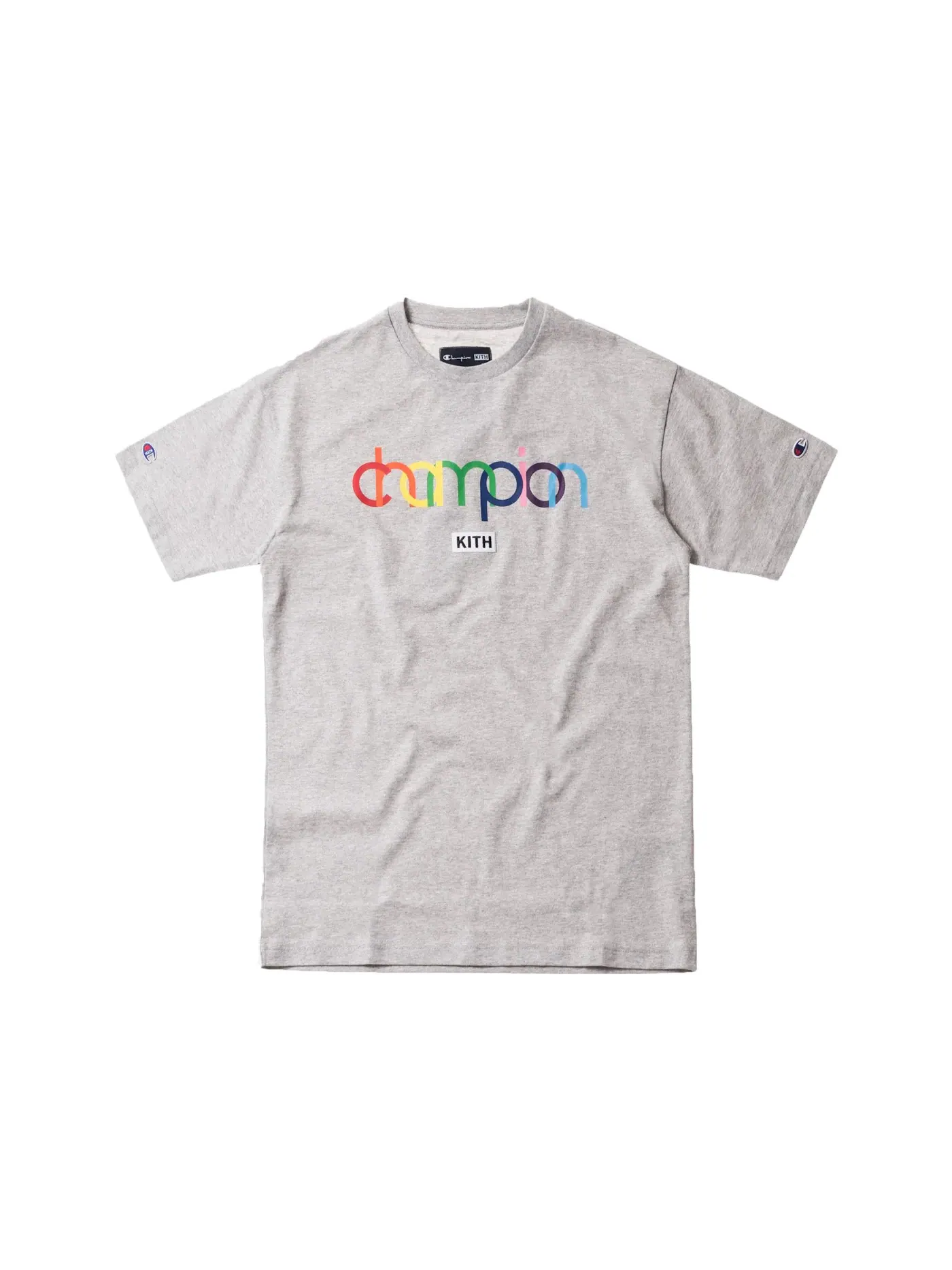 Детская футболка с принтом Kith Champion Double Logo Tee — изображение 1 из 1, серый