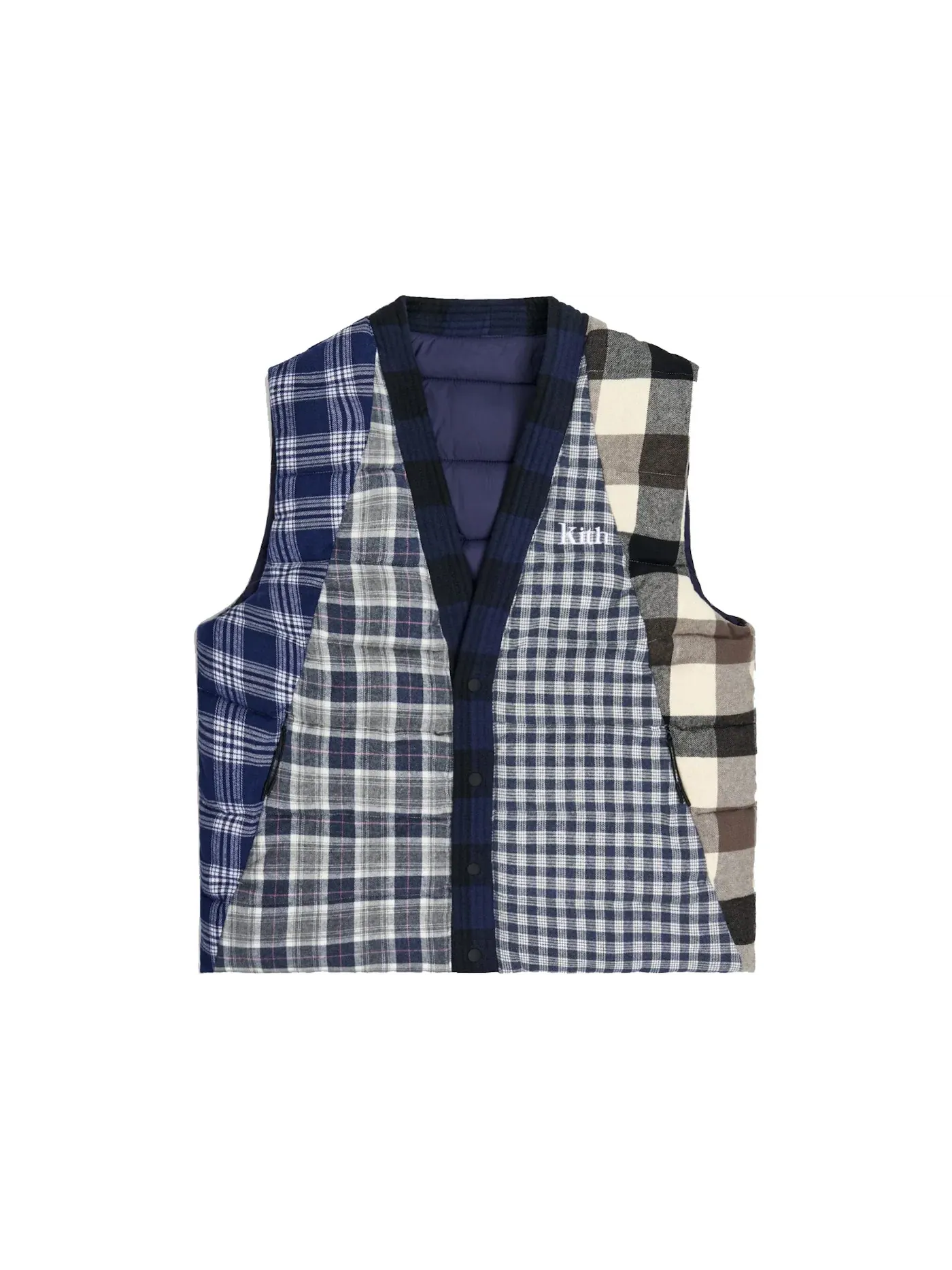 Мужской жилет стеганый двусторонний Vest Kith — изображение 1 из 2, синий/мульти