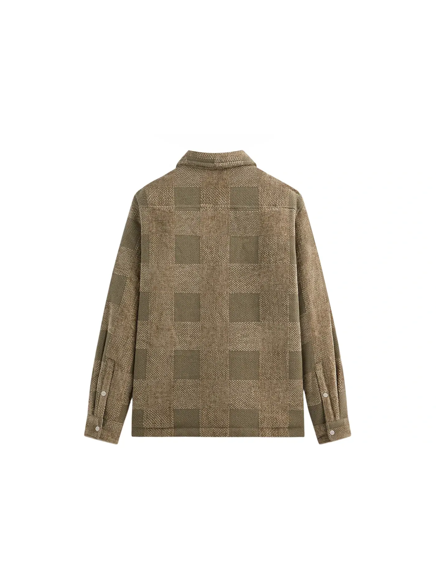 Мужская пуховая рубашка-куртка с принтом Kith Chenille Plaid Brixton Puffed Shirt Jacket — изображение 2 из 2, коричневый