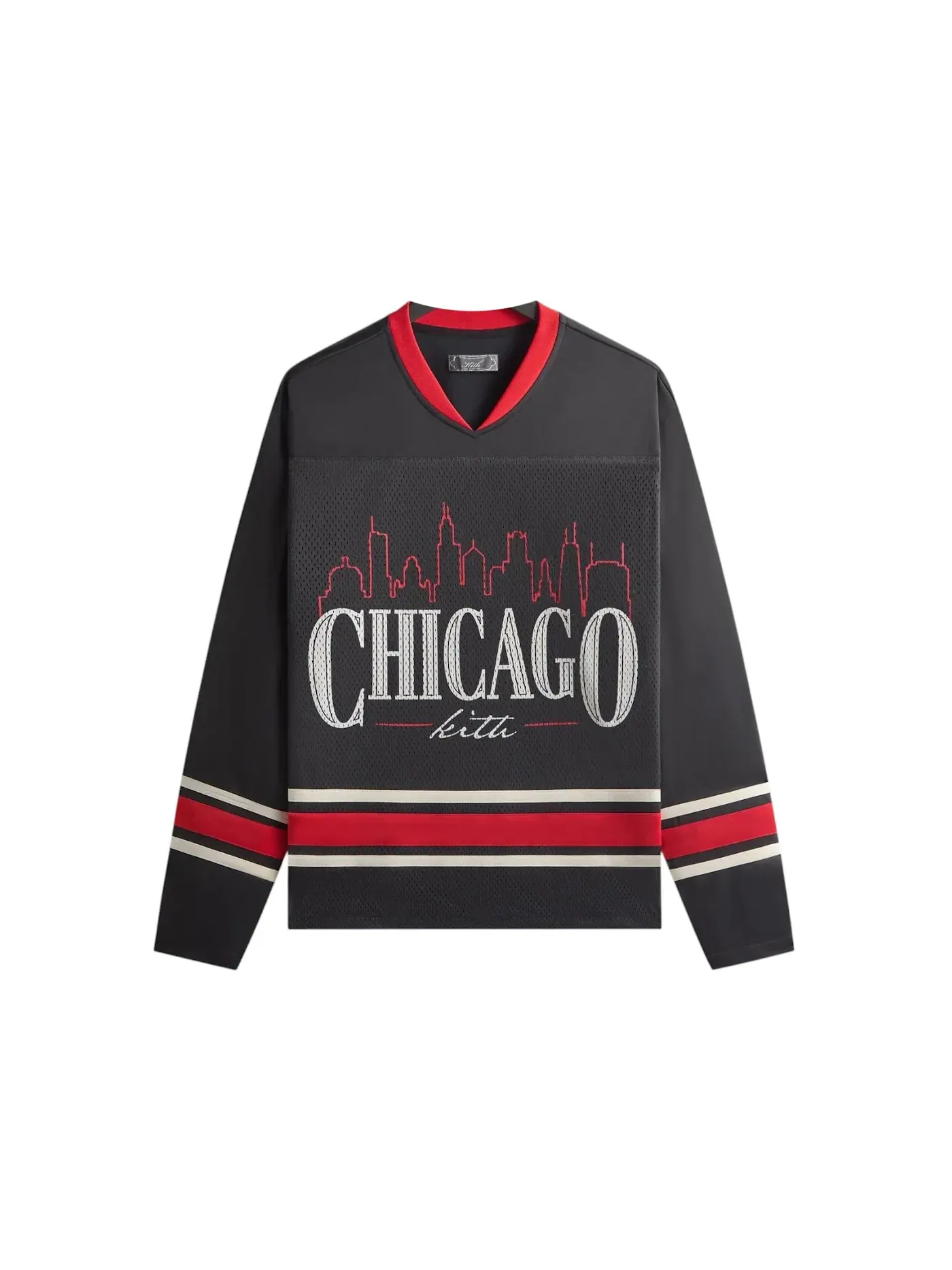 Мужская футболка с длинным рукавом Kith Chicago Long Sleeve Malik Jersey Kith — изображение 1 из 2, черный