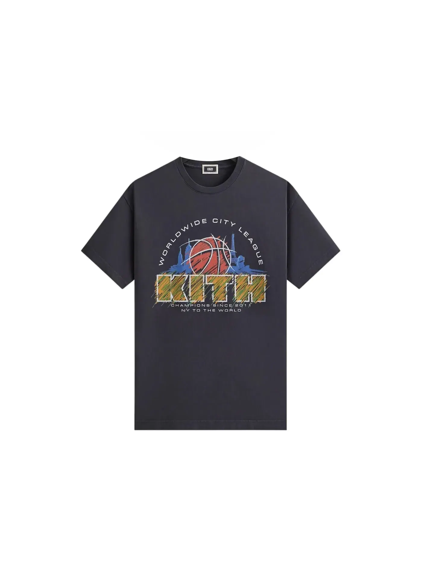 Мужская футболка с принтом Kith City League Vintage Tee Nocturnal Kith — изображение 1 из 2, ночной