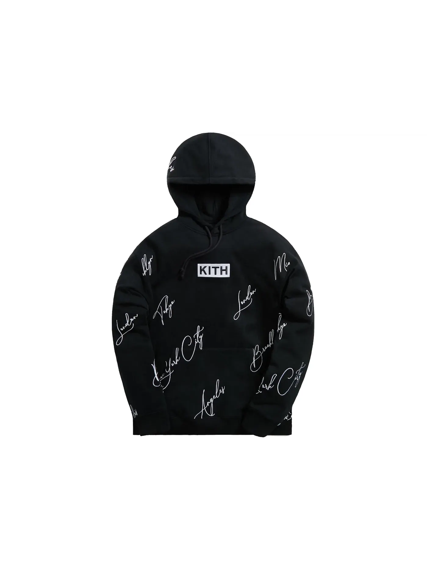 Мужская худи с принтом City Script Kith — изображение 1 из 2, черный