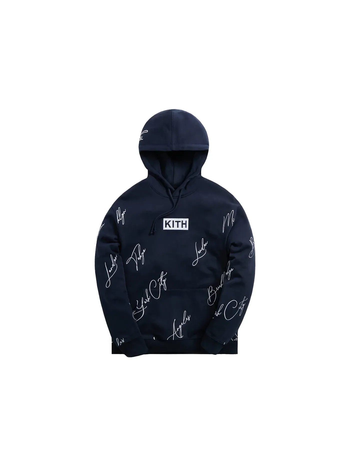 Мужской худи с принтом Kith City Script Hoodie Nocturnal — изображение 1 из 2, ночной