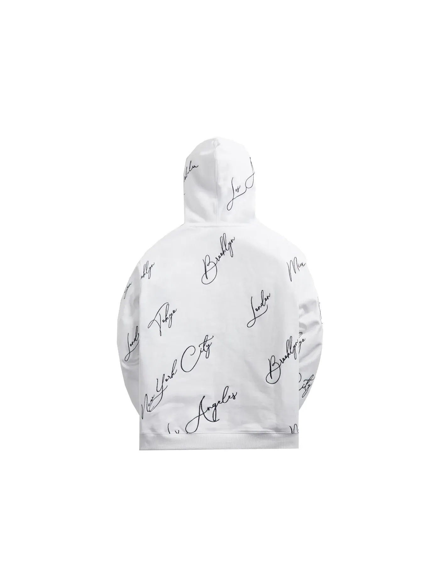 Мужской свитшот с принтом Kith City Script Hoodie White — изображение 2 из 2, белый
