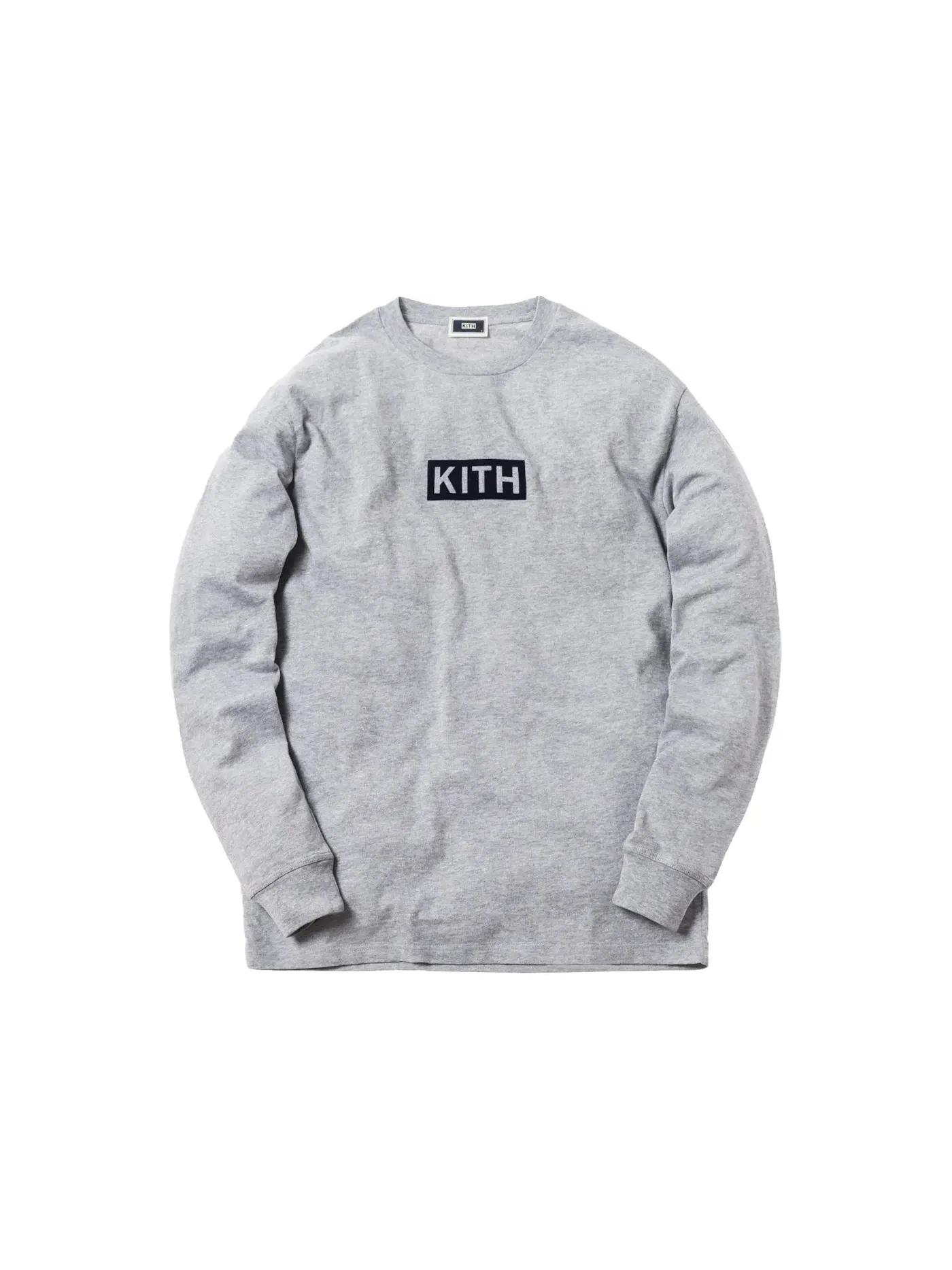 Мужская футболка с длинным рукавом с принтом Tee Kith — изображение 1 из 1, серый