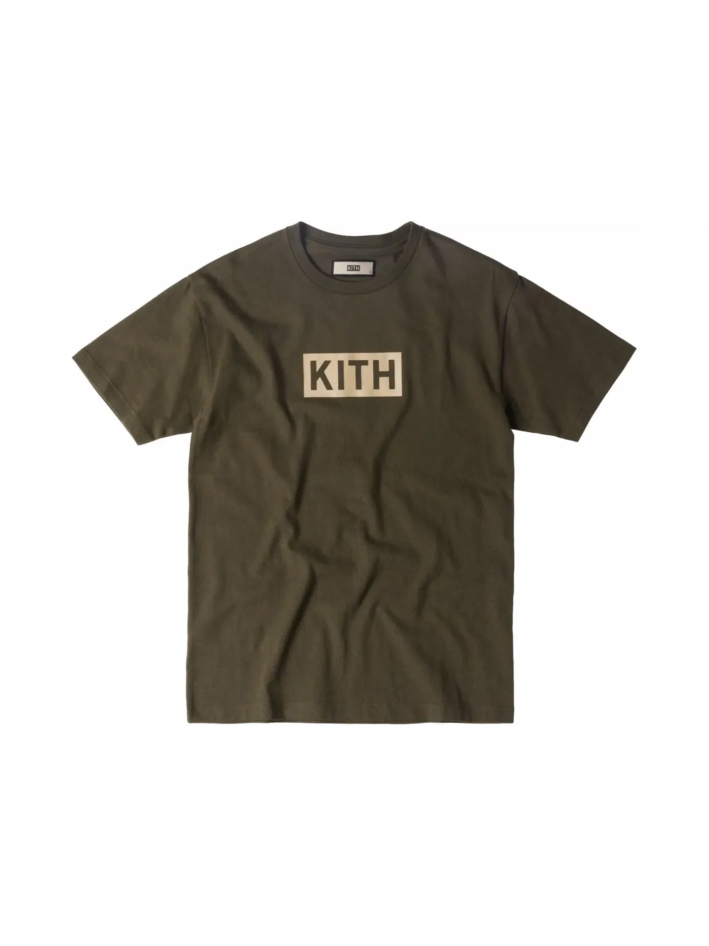 Мужская футболка с принтом Kith Tee — изображение 1 из 1, оливковый