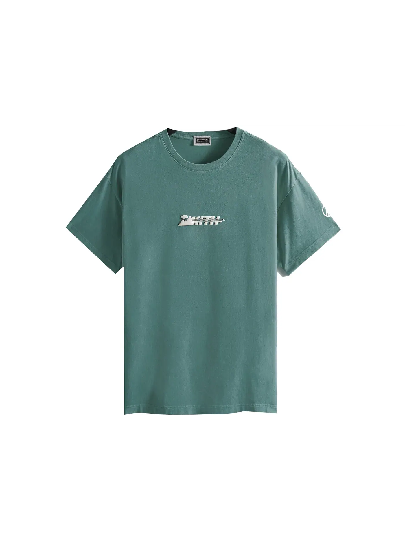 Мужская футболка с принтом Kith Columbia Eea Rain Mountain Tee — изображение 1 из 2, бирюзовый