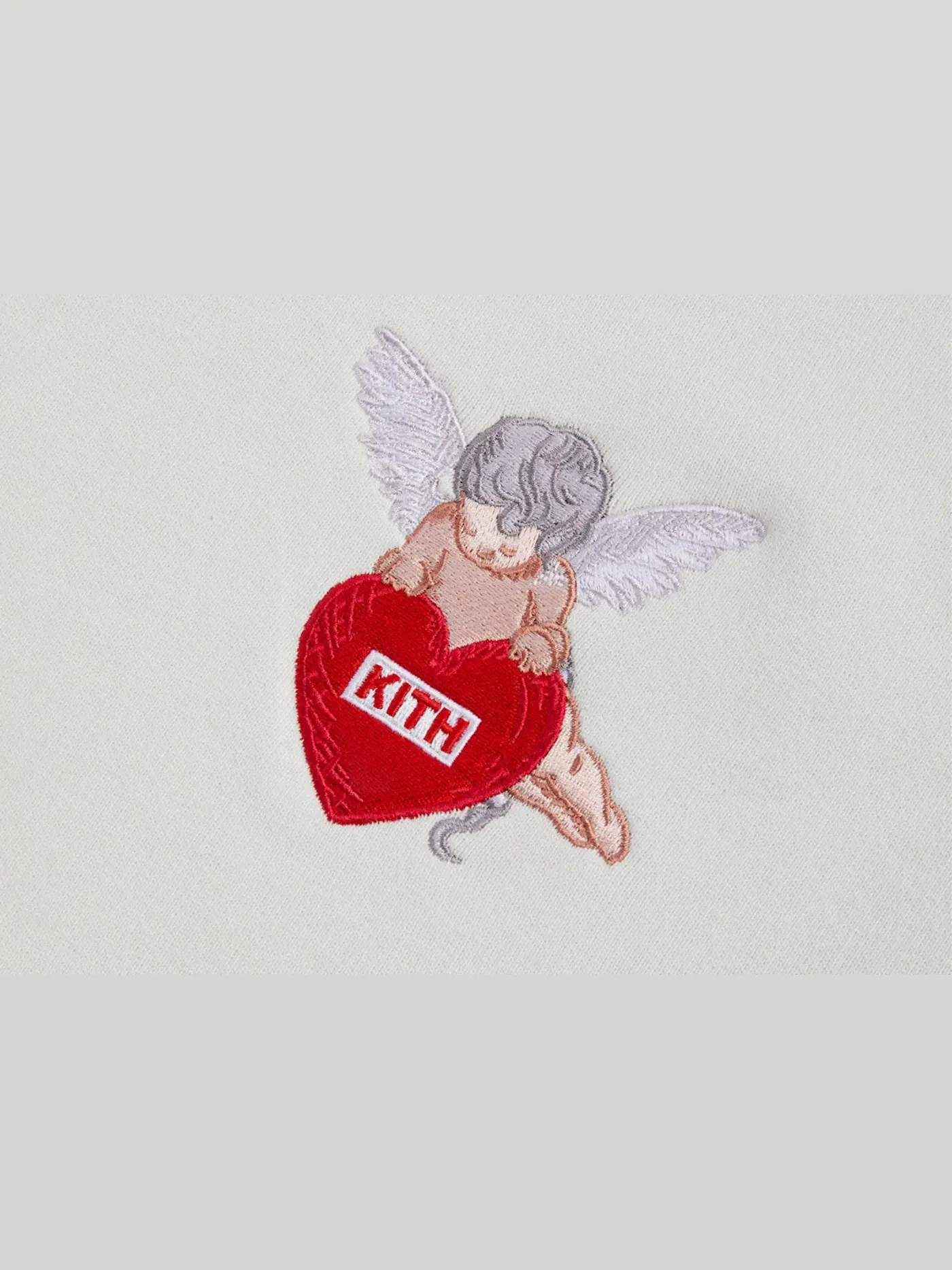 Мужской свитшот хлопковый Kith Cupid IV Nelson Crewneck — изображение 2 из 2, мел